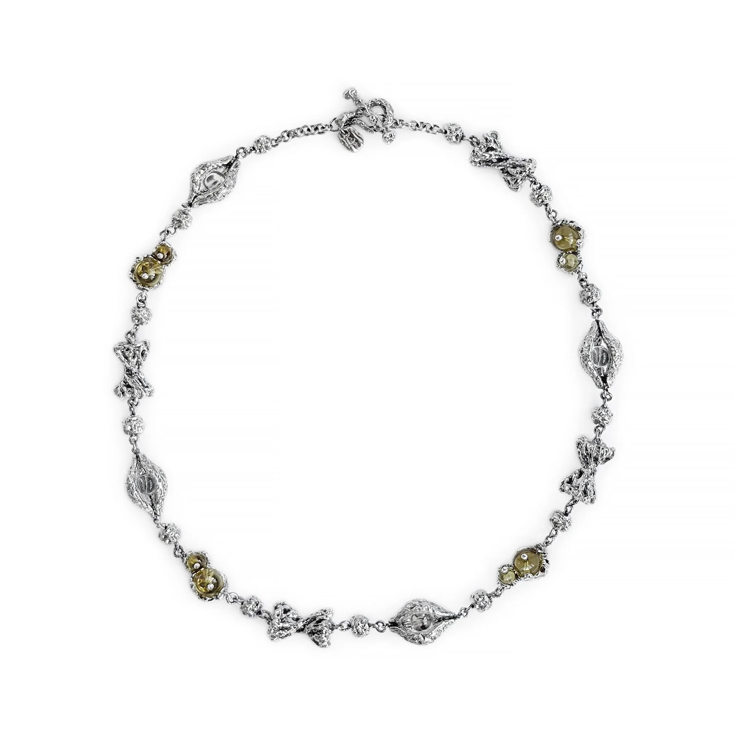 “What the Tree Remembers” Necklace w/ Blue Amber