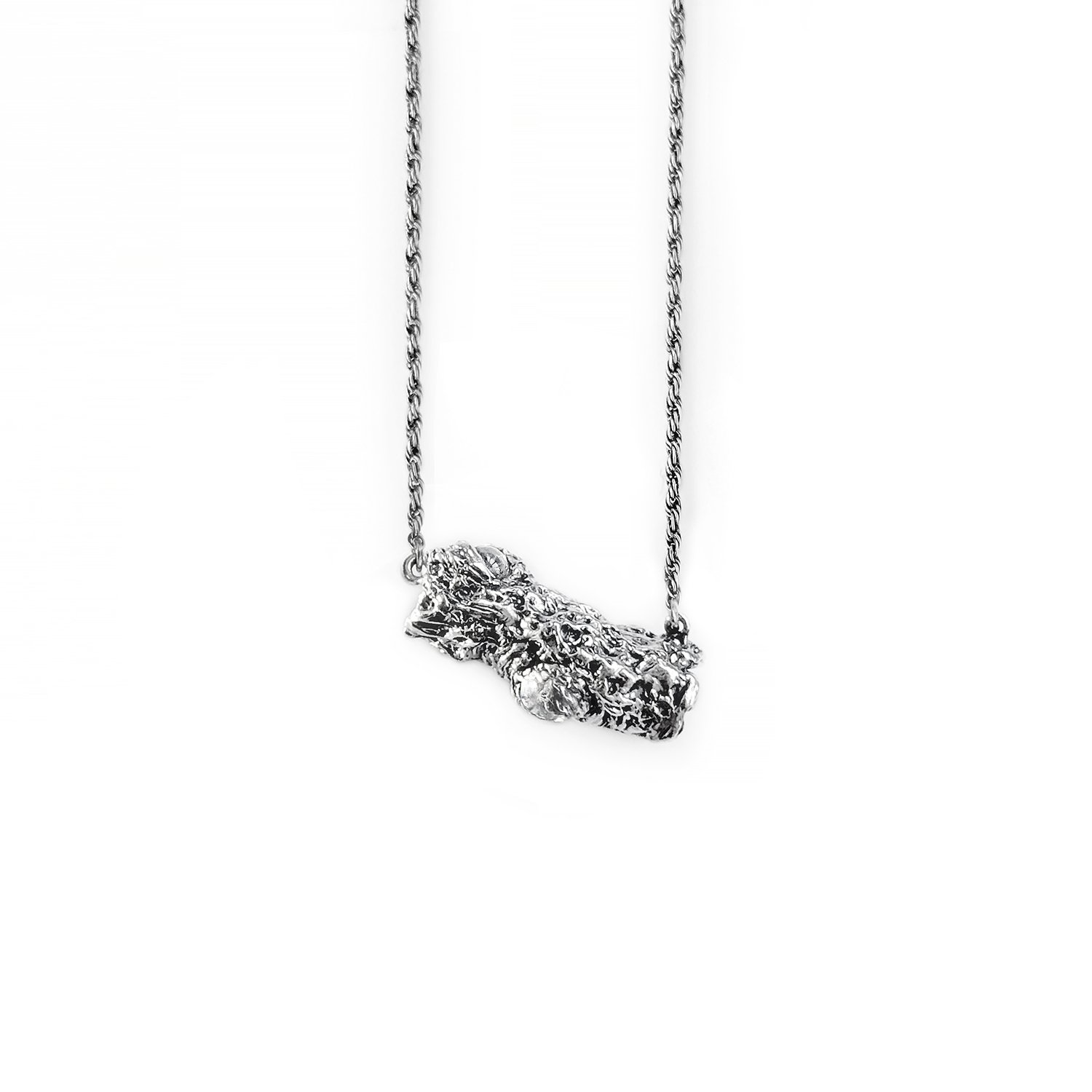 “Where the Light Gets In” Necklace | Antique Silver
