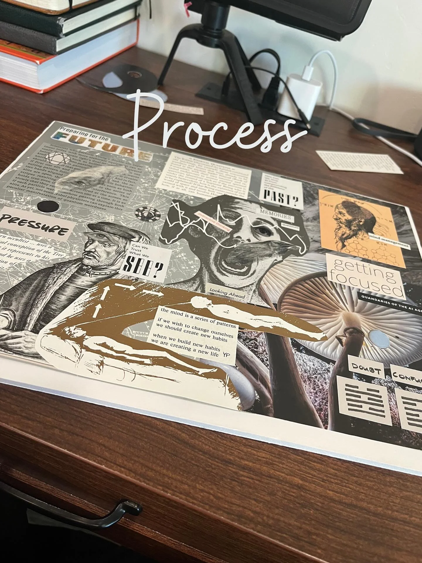 I started making collages last year, when Uranus first moved into Gate 8, forming the Channel of Inspiration with my conscious Mercury in Gate 1. I have an undefined Ji center, but this transit defines it, bringing together the forces of Mercury and 