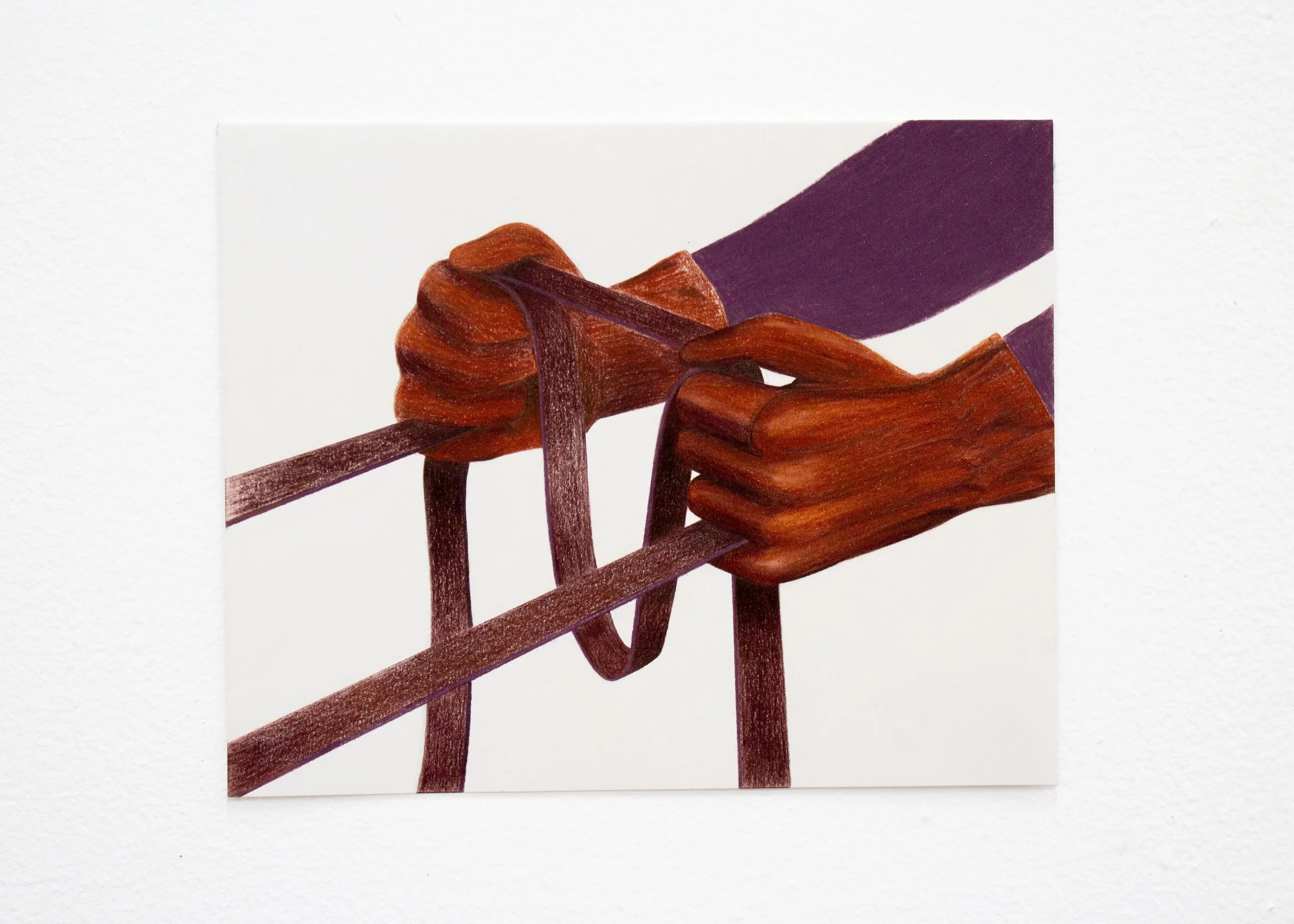José García Oliva, Sujeta sin poseer, 2025, Luminance 6901 coloured pencil drawings on 220 gsm archival paper, 21 × 26 cm.