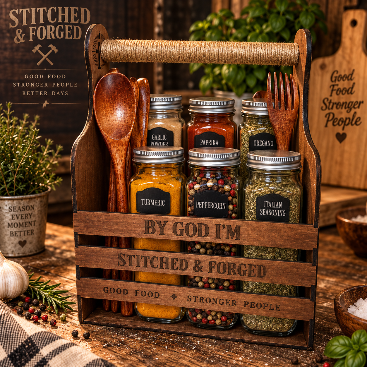 Kitchen Spice Jar Holder
