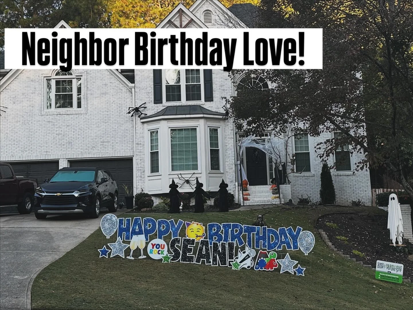 So much fun “Signing it with Love” for our neighbor’s  Sean’s birthday today!  Thanks for the fun surprise collab @chastainrealestategroup!  #YardLoveNorthGA #SignItWithLove #DeerRun