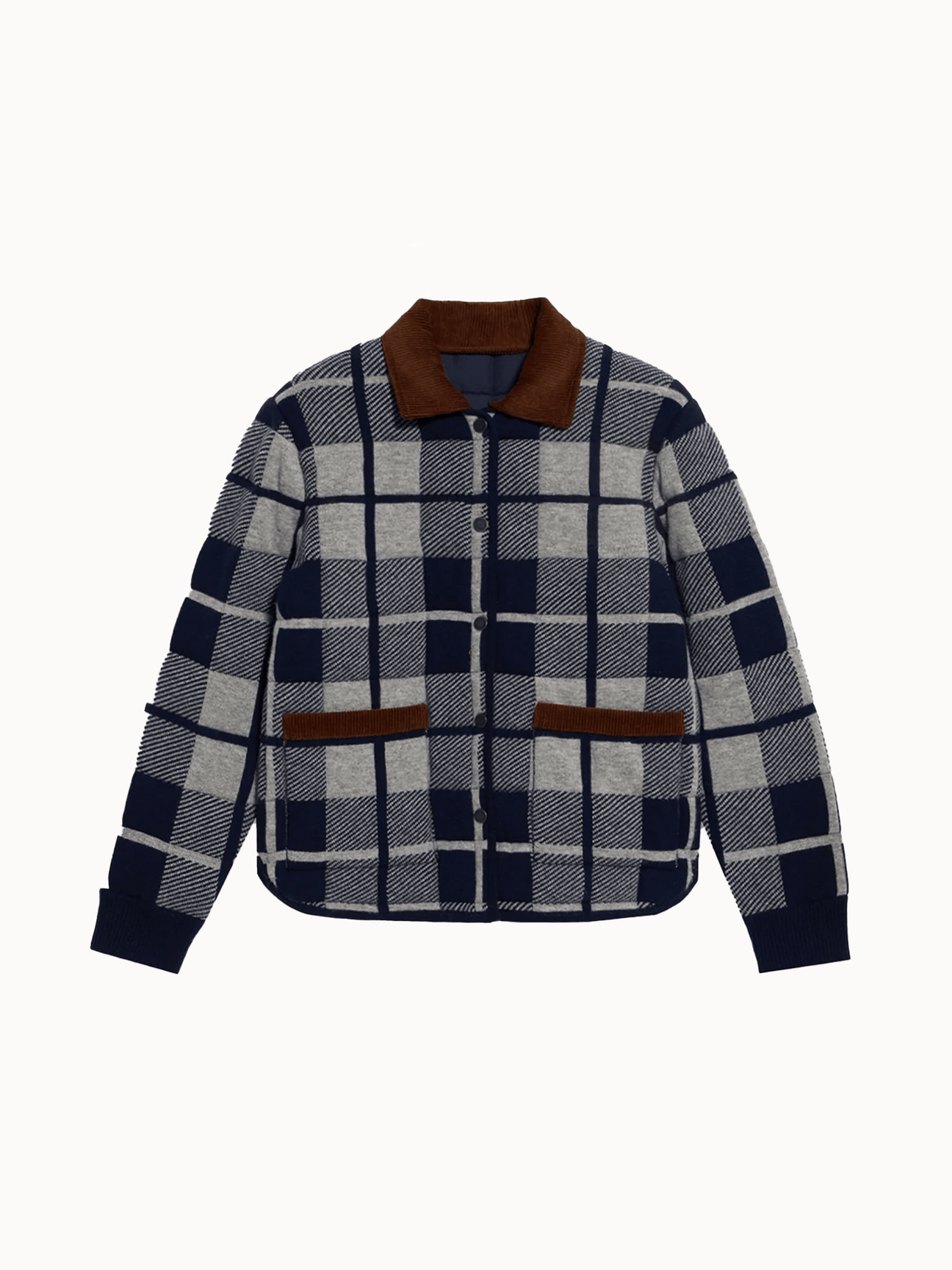 Quilted Plaid Lined Jacket