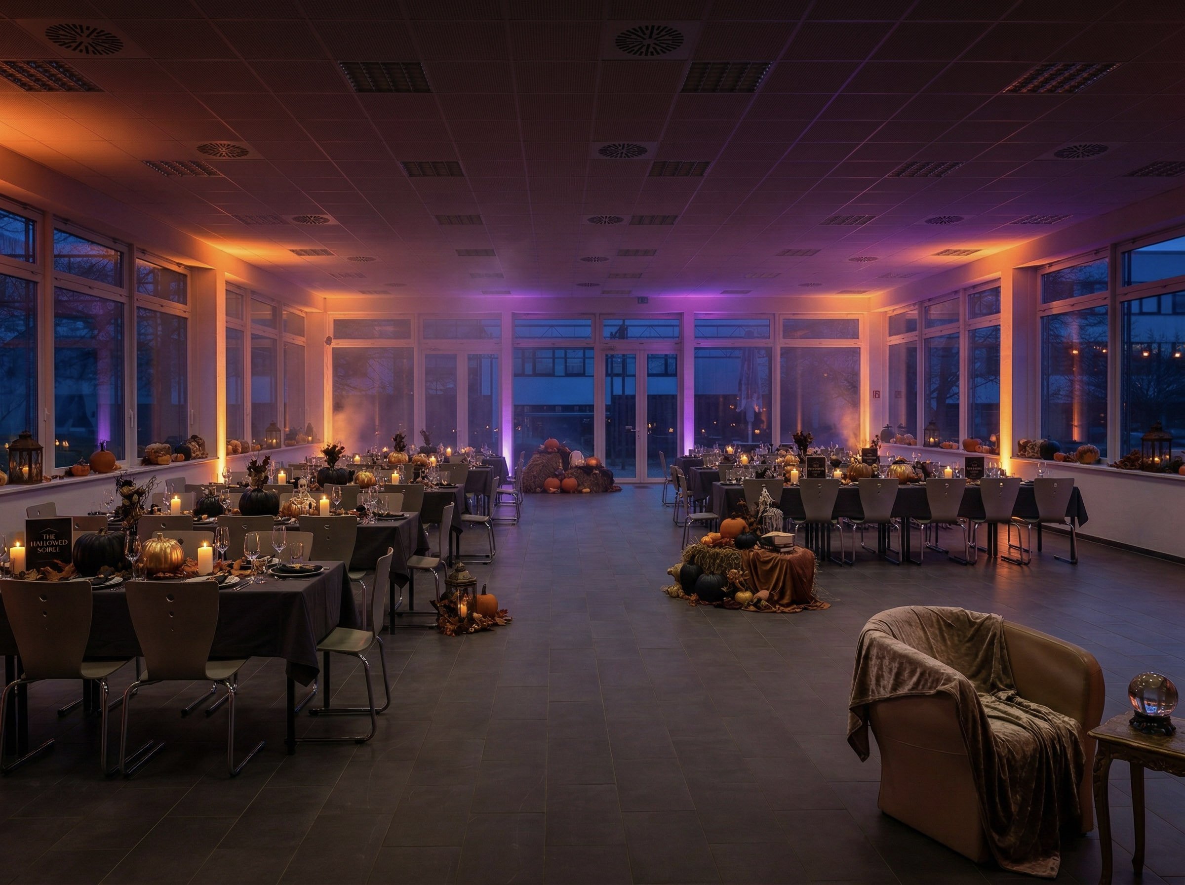 Eventfläche im Lunchquartier Glinde vorbereitet für eine exklusive Geburtstagsparty.