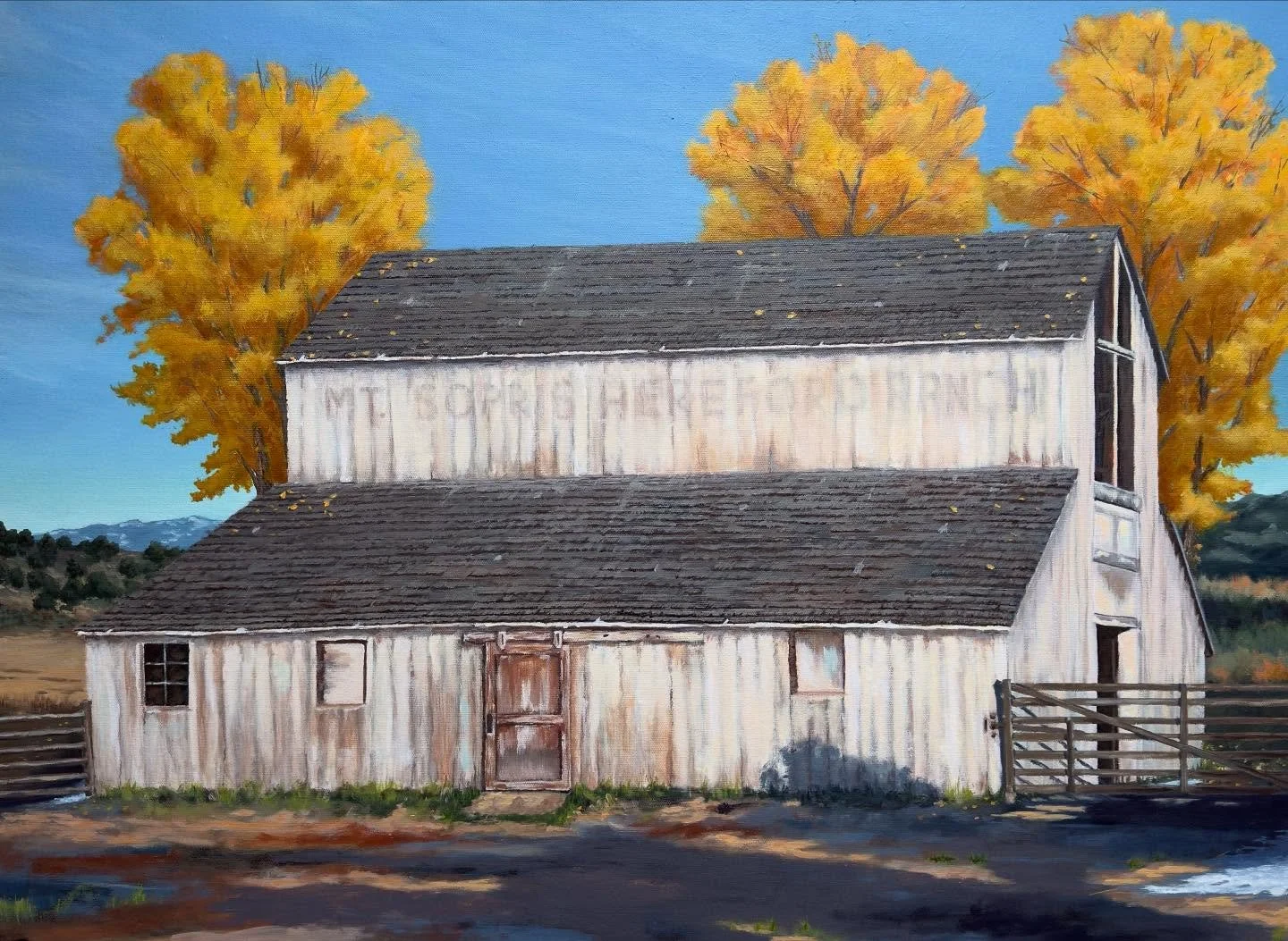Can&rsquo;t believe it! &hellip; But I think I&rsquo;m finished with this one. This was challenging, lots of reworking and learning. Happy to see this old barn come to life. 

22&rdquo;x30&rdquo; acrylic on canvas 

#barnpainting #oldbarns #landscape