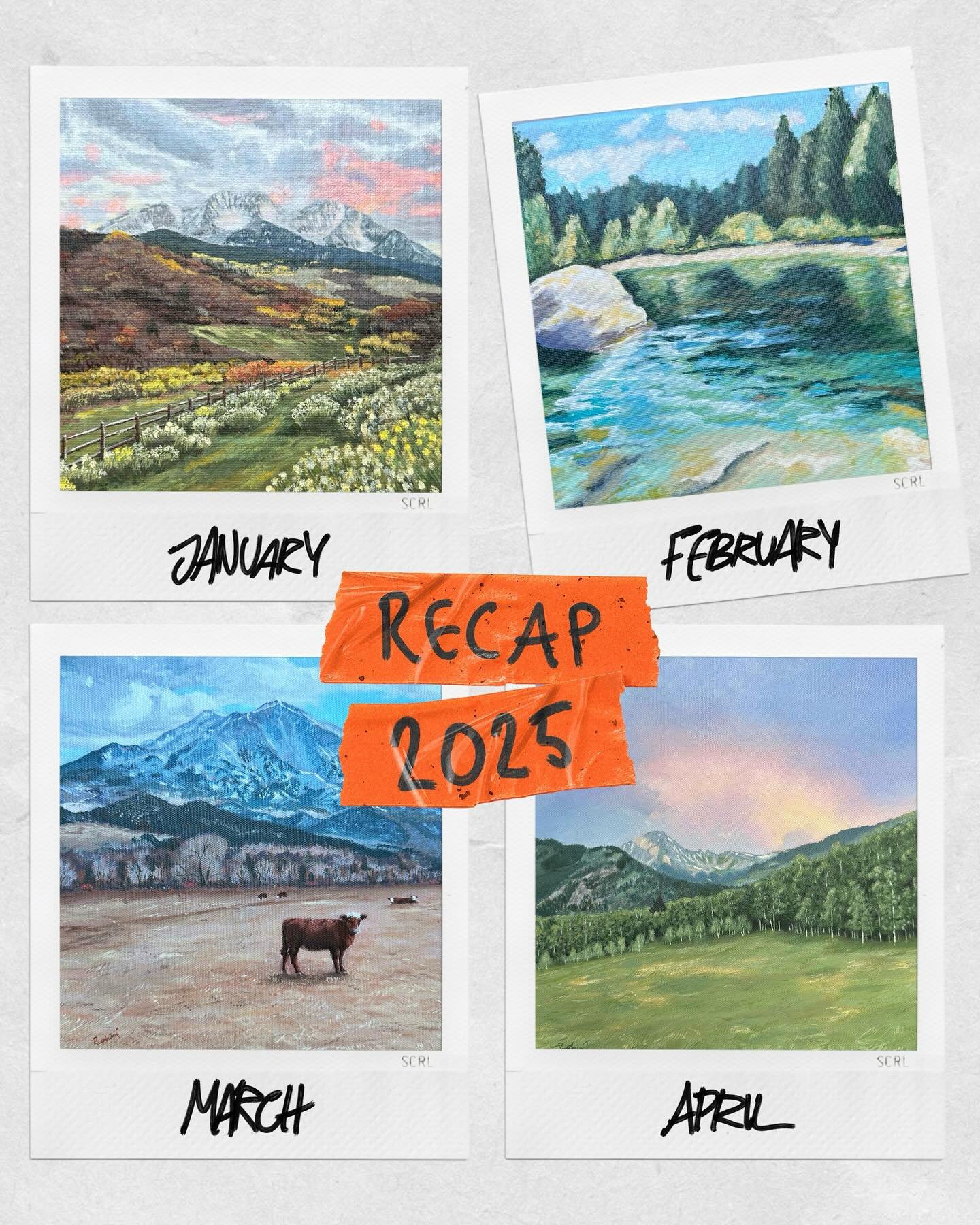 Happy New Year! 🎆 
In 2025, I created a new piece every month. 
I&rsquo;m excited to create more in 2026! 🥂