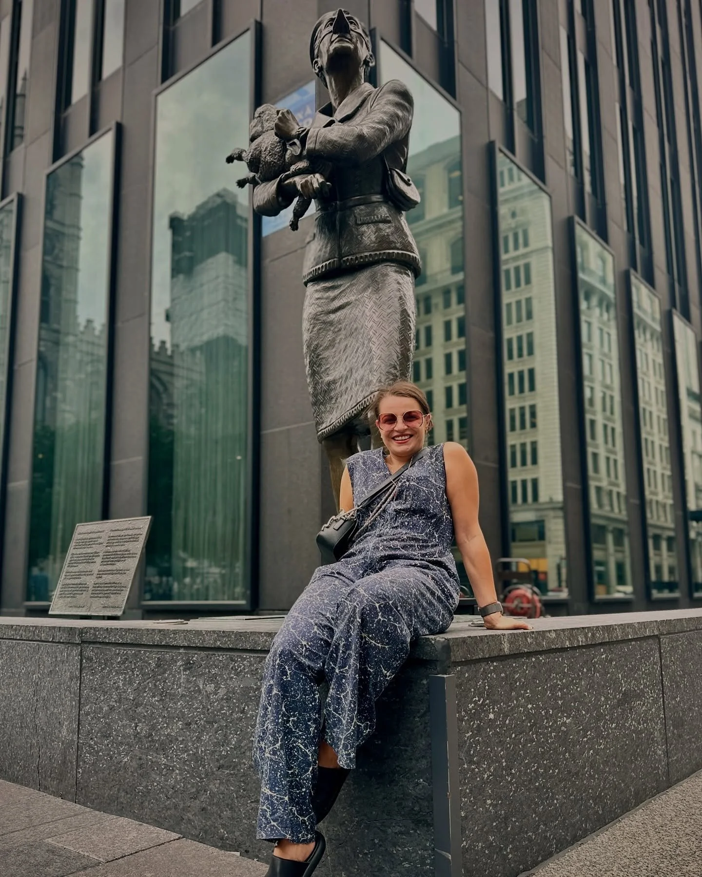 What stayed with me most from Montreal? A statue of a woman in a work suit, wearing an English bulldog&rsquo;s nose and carrying a French poodle: 
It somehow captured Canadian identity in one surreal, perfect gesture : practical, proud, quietly funny