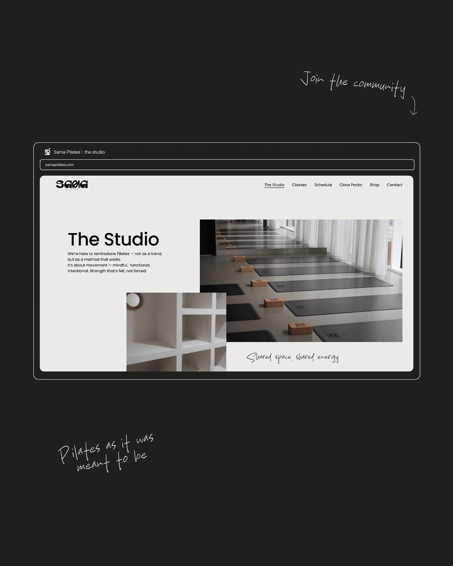 Sama Pilates website er live ✨

Med f&aring; uger til &aring;bning blev det et kort intenst website forl&oslash;b, men intention har v&aelig;ret n&oslash;gleordet hele vejen. Hvert valg skulle f&oslash;les rigtigt, roligt og grounded - ligesom deres 