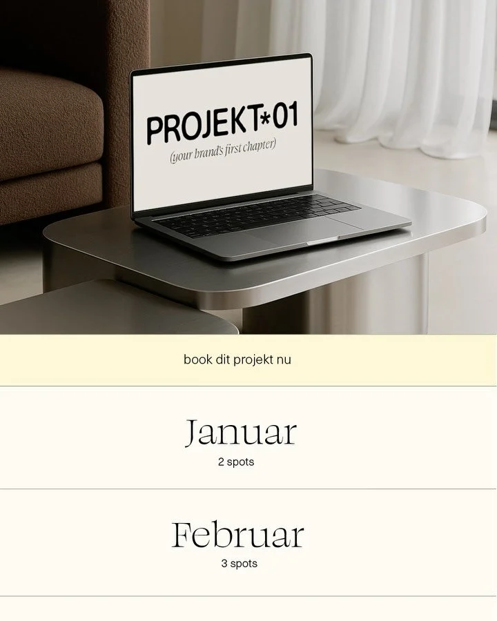 2026 er ikke en forts&aelig;ttelse. Det er muligheden for en ny begyndelse. Ogs&aring; for dit brand ✨

Du har id&eacute;erne. Du har ambitionerne. Men hvis dit visuelle brand stadig f&oslash;les lidt for tilf&aelig;ldigt, lidt for DIY og ikke helt m