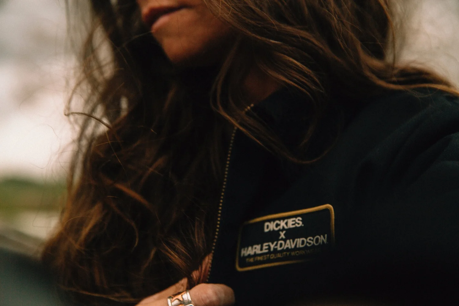 Rae Ripple in a Harley Davidson campaign