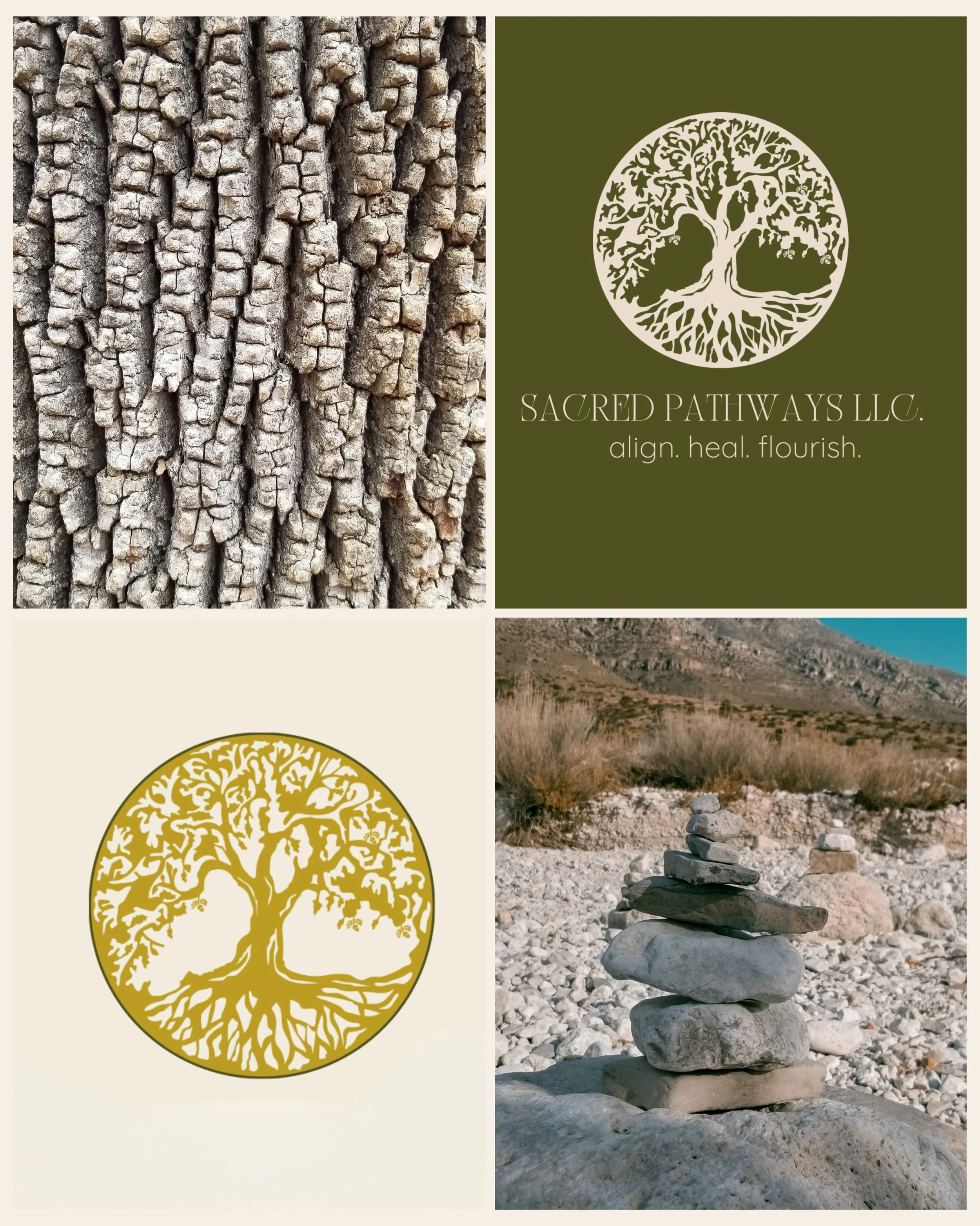 Sacred Pathways + The Pathway:
Branding & Web Development | Grounded, modern visuals with a streamlined digital presence.