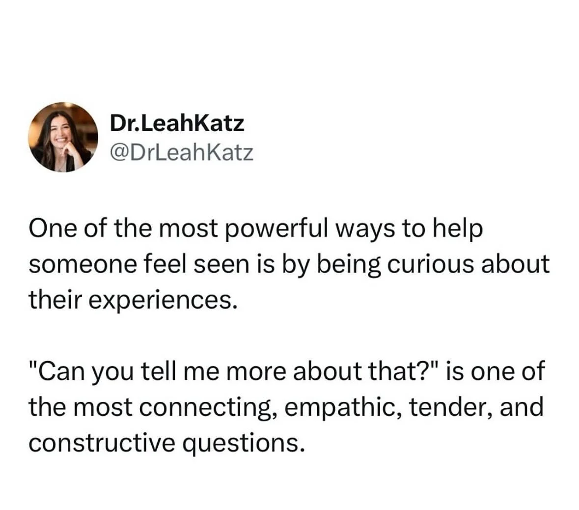 We all crave to &ldquo;see&rdquo; and &ldquo;be seen&rdquo;.

It&rsquo;s a primitive need rooted in survival.

If you want to give those around you a priceless gift, practice &lsquo;non-agenda&rsquo;d&rsquo; curiosity towards them.

This means asking