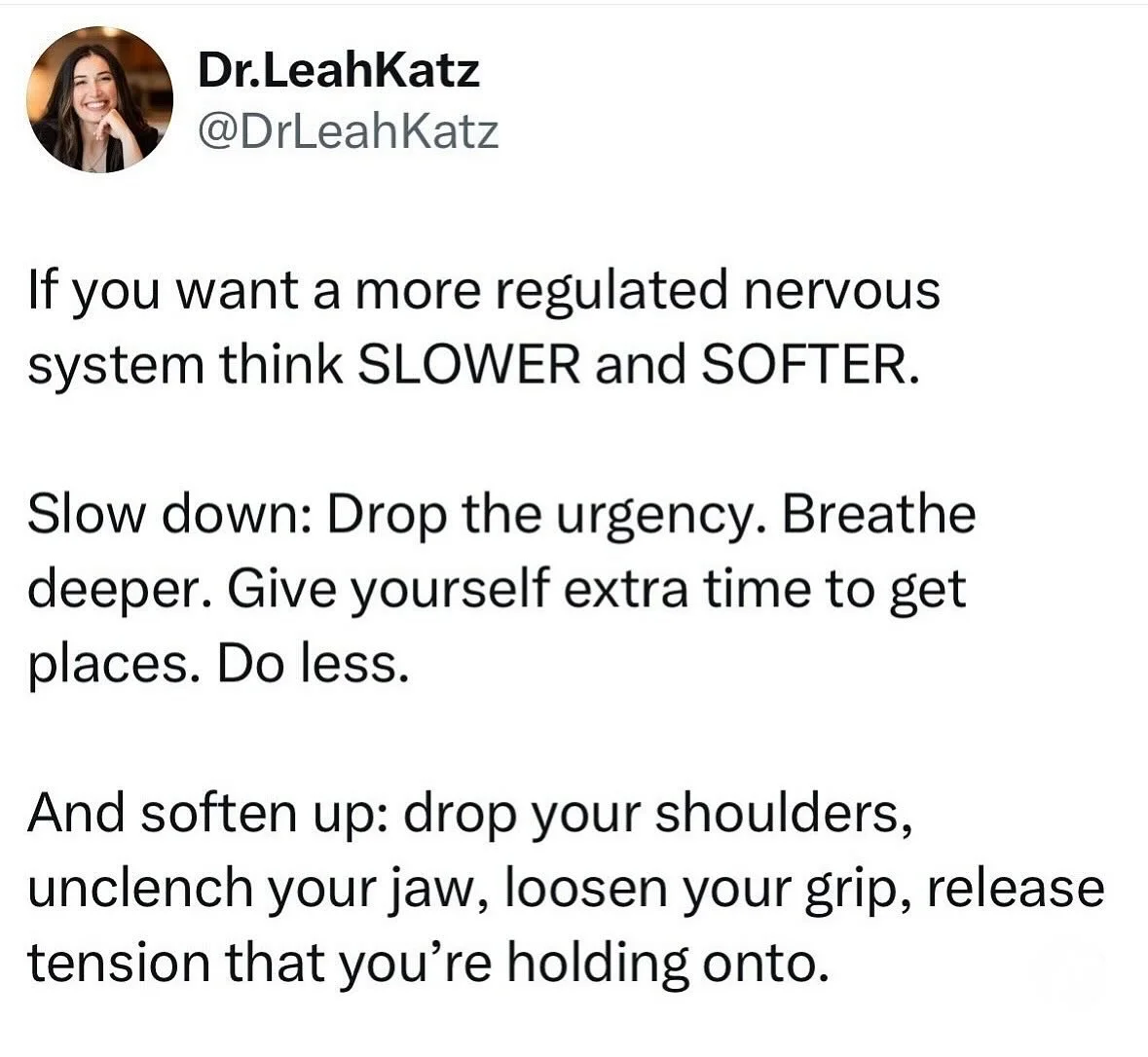 A long time ago (around the time I started meditating), I started noticing how much urgency I was holding in my body- at any given moment. I was rushing through life. It felt like my body was perpetually bracing for the next thing.

This manifested i
