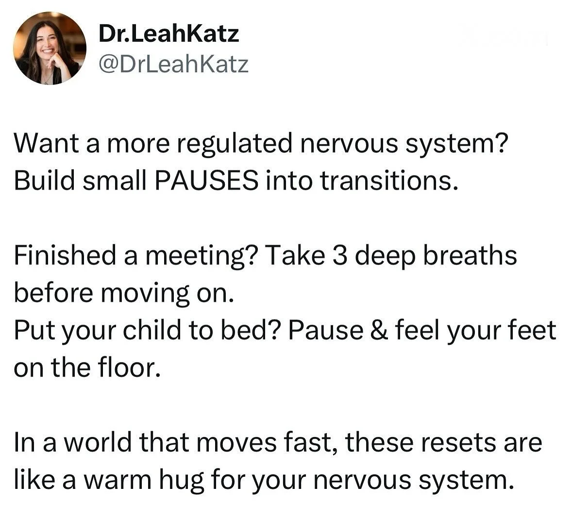 Pausing in between things can help you more than you know.
These little resets help prevent stress from building AND are an acknowledgment of what you just did.
It’s a win-win.
Here’s a formula for good living:
1. Build greater self a