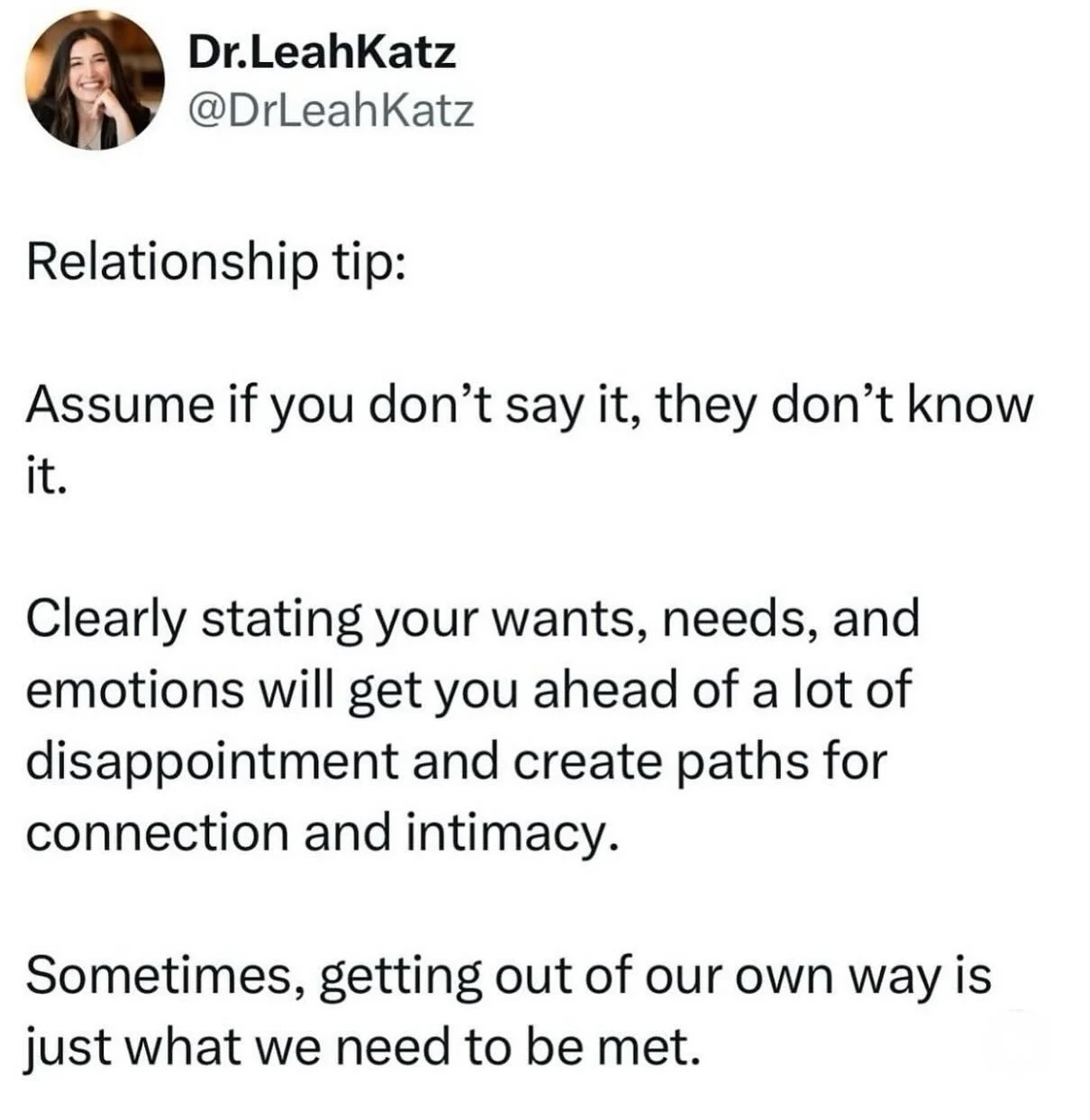 Learning to get out of your own way will improve your relationships, hands down.

Adopting this mindset (with work and time) in my own marriage has helped me get ahead of disappointment and feel more deeply met over the years.

When I was first marri