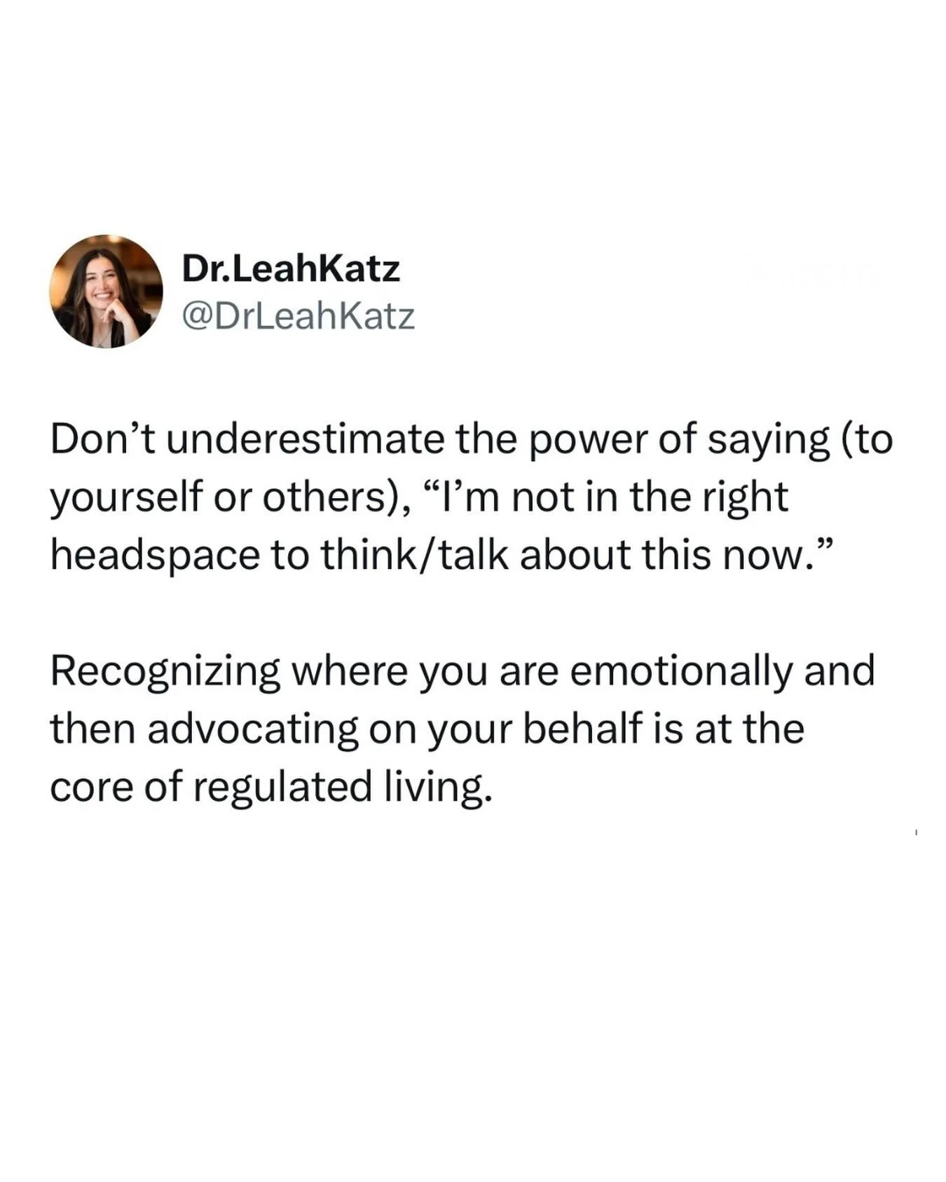 The power of knowing where you are emotionally AND THEN stating what you need is truly at the core of regulated living.

One of the most regulating (and compassionate!) things you can do is notice your emotional capacity in real time.

You don&rsquo;