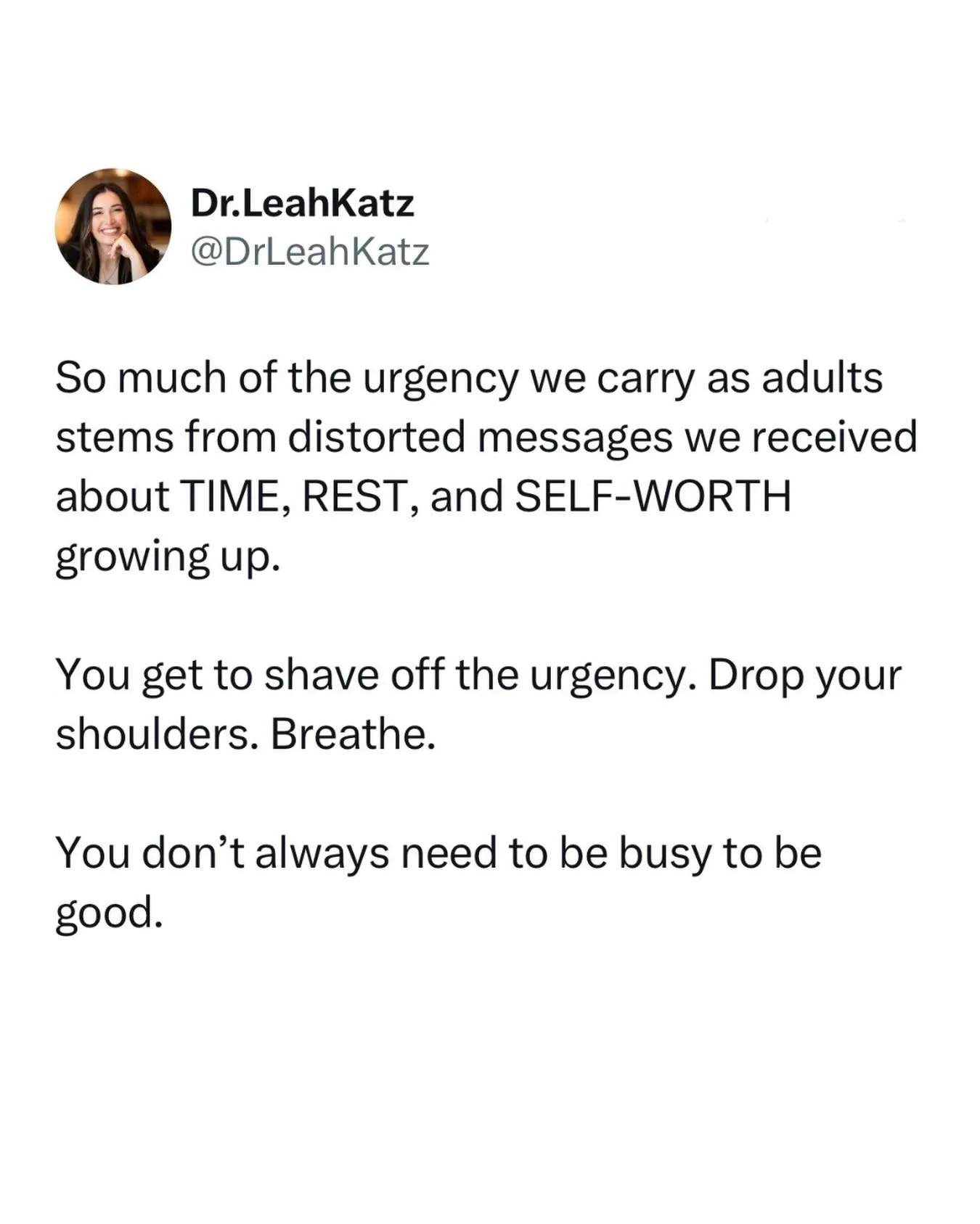 Posting this as I listen to a cacophony of horn honking outside of my office window.

So much urgency.

When we have been trained to find value in ourselves from being busy, we might feel guilty slowing down. Lightening up. Doing less.

Hear is your 