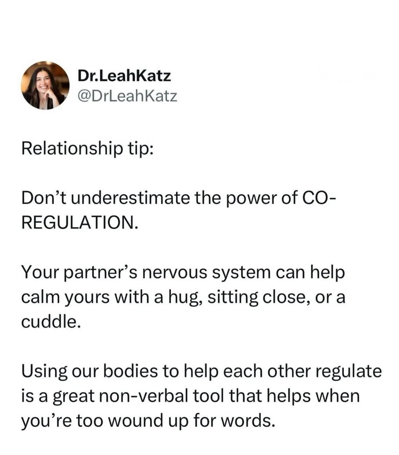 A good reminder for right now&hellip;

Leaving this here for anyone who wants to add this skill to their self-soothing tool kit.

Our nervous systems pick up on the nervous systems of the people around us.

Sometimes we&rsquo;re too wound up for word