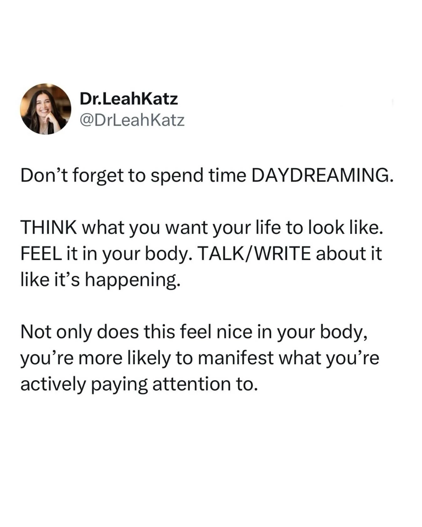 Some energy to bring into March...

Manifestation isn&rsquo;t only a nice concept, there&rsquo;s science that supports it.

Our energy flows to where our attention goes.

When we curate our thoughts around the the life we want, we&rsquo;re more likel