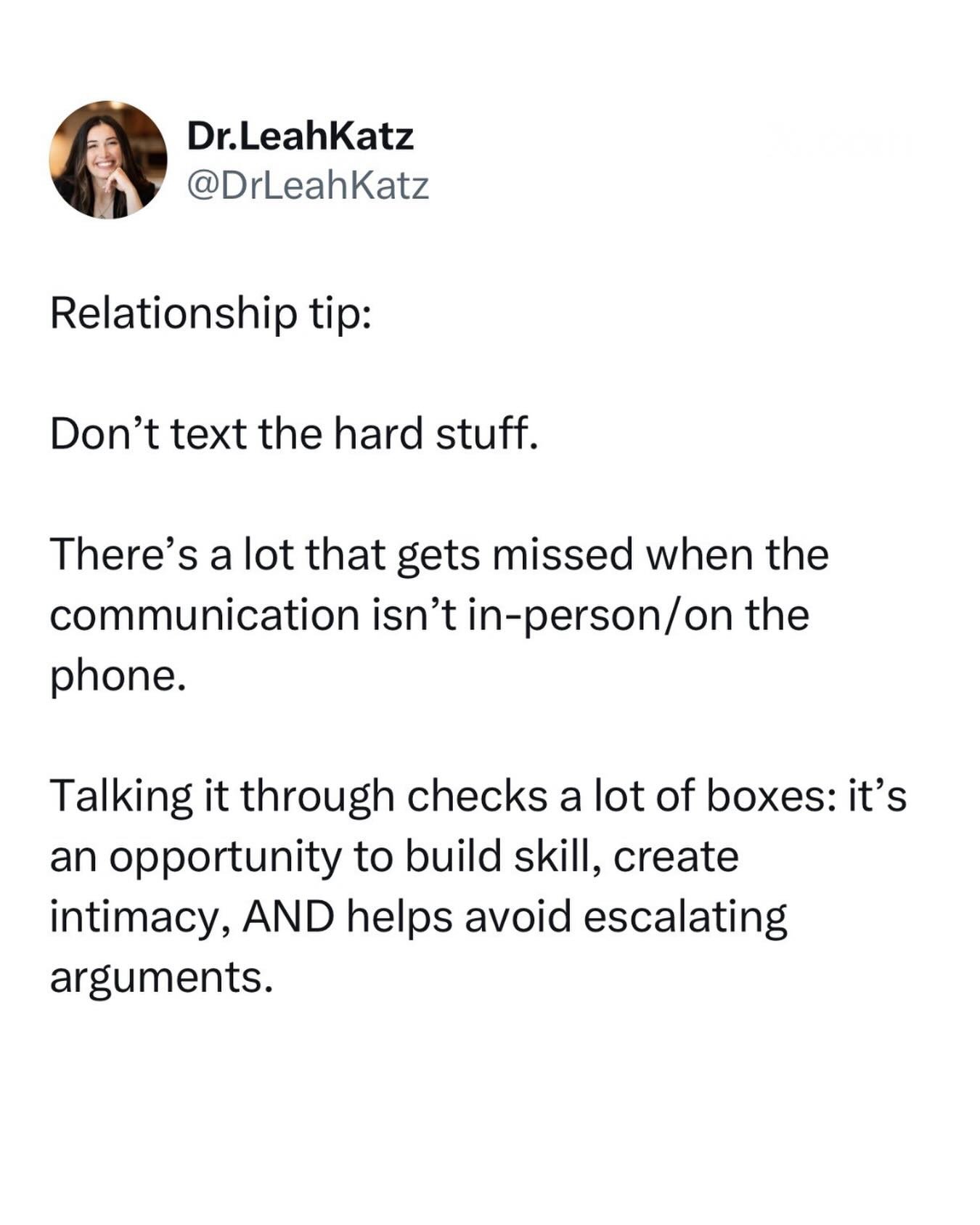 Raise your hand if you&rsquo;ve participated in a text conversation that escalated because 1. It&rsquo;s easy to misread tone 2. People say things they wouldn&rsquo;t ordinarily say out loud in text 3. You&rsquo;re missing context? 🙋🏻&zwj;♀️

Texti