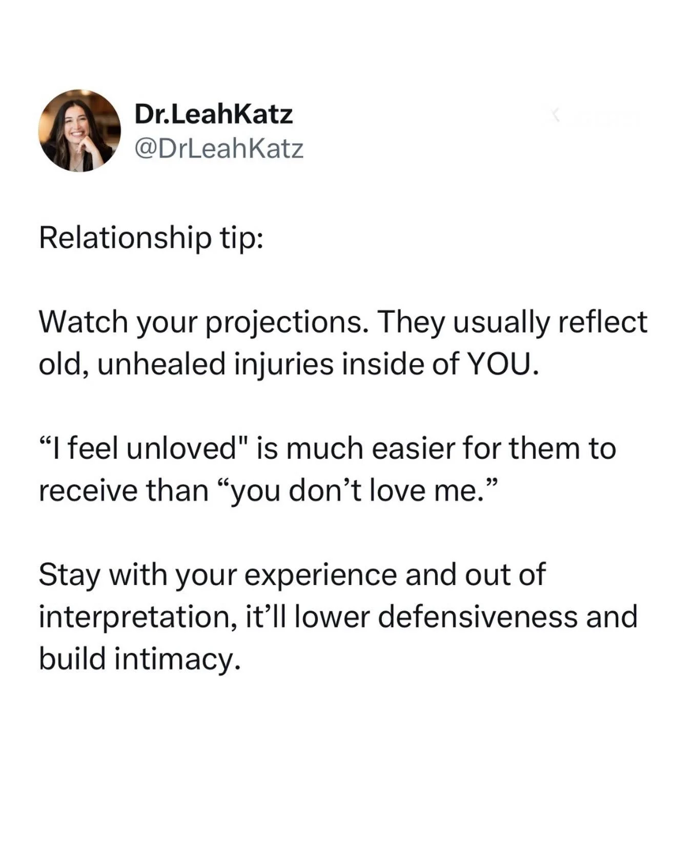 Communicating from your perspective is always the way to go, especially when you&rsquo;re bringing up something hard.

It works so much better than projections because it&rsquo;s more accurate (you don&rsquo;t know how they feel or why they did what 