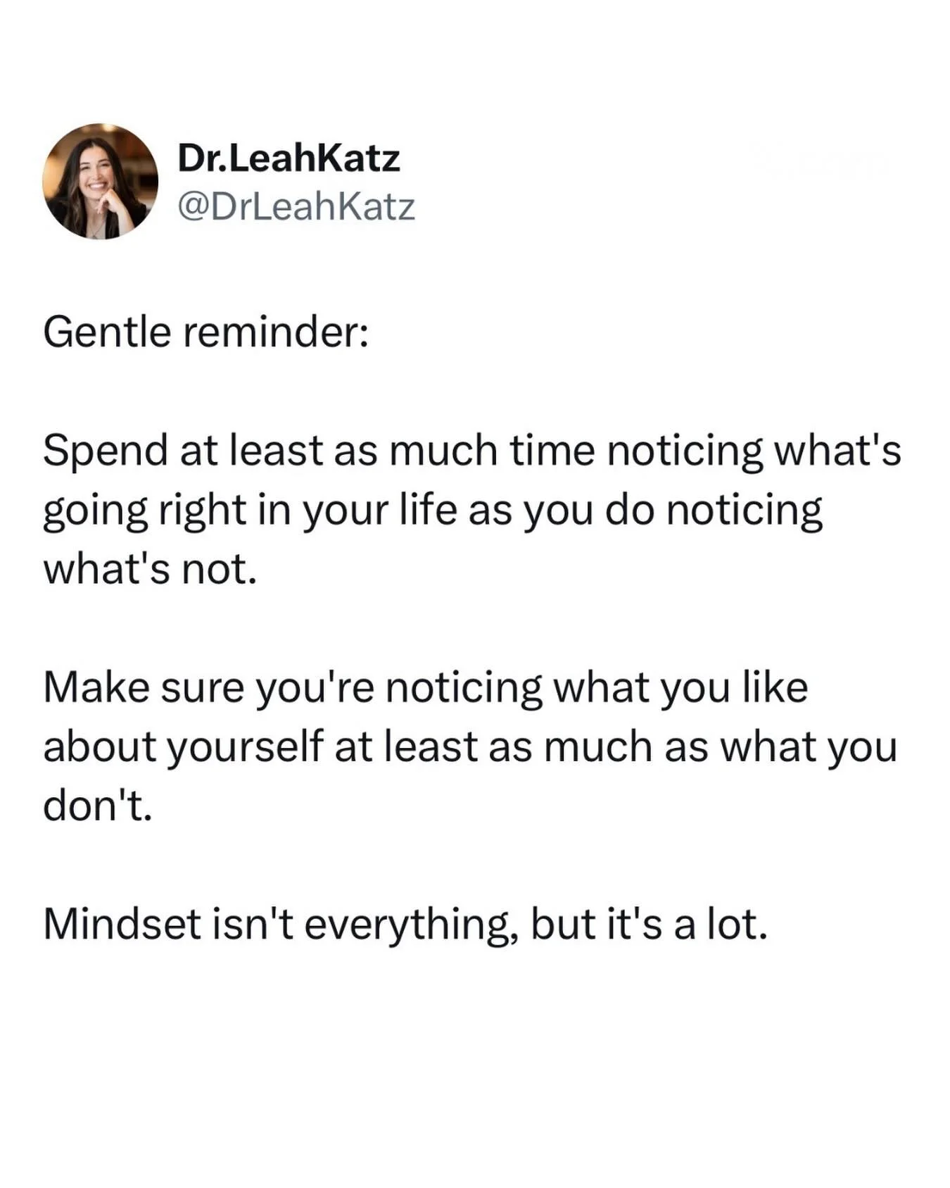 Raise your hand if you can use this reminder today. 🙋🏻&zwj;♀️

Mindset isn&rsquo;t everything, but it is a lot.

When we remember to work with our thoughts, our lives can change in ways we didn&rsquo;t think were possible.

If you want to be intent