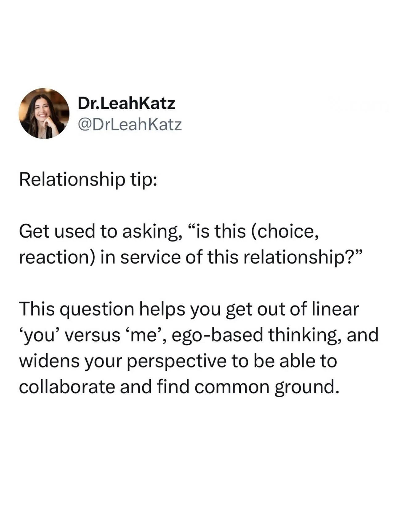 In any relationship there are 3 parties: you, them, and the relationship itself.

If you want to build something healthy and sustainable see the relationship as an investment- something you&rsquo;re putting yourself into to grow.

If BOTH people in t