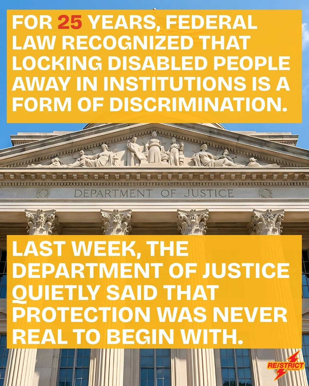 These are heavy times. The Olmstead v. L.C. Supreme Court decision, issued in 1999, was a landmark decision, affirming that disabled people are valuable members of their communities, and that it is unacceptable and dehumanizing to shut disabled peopl