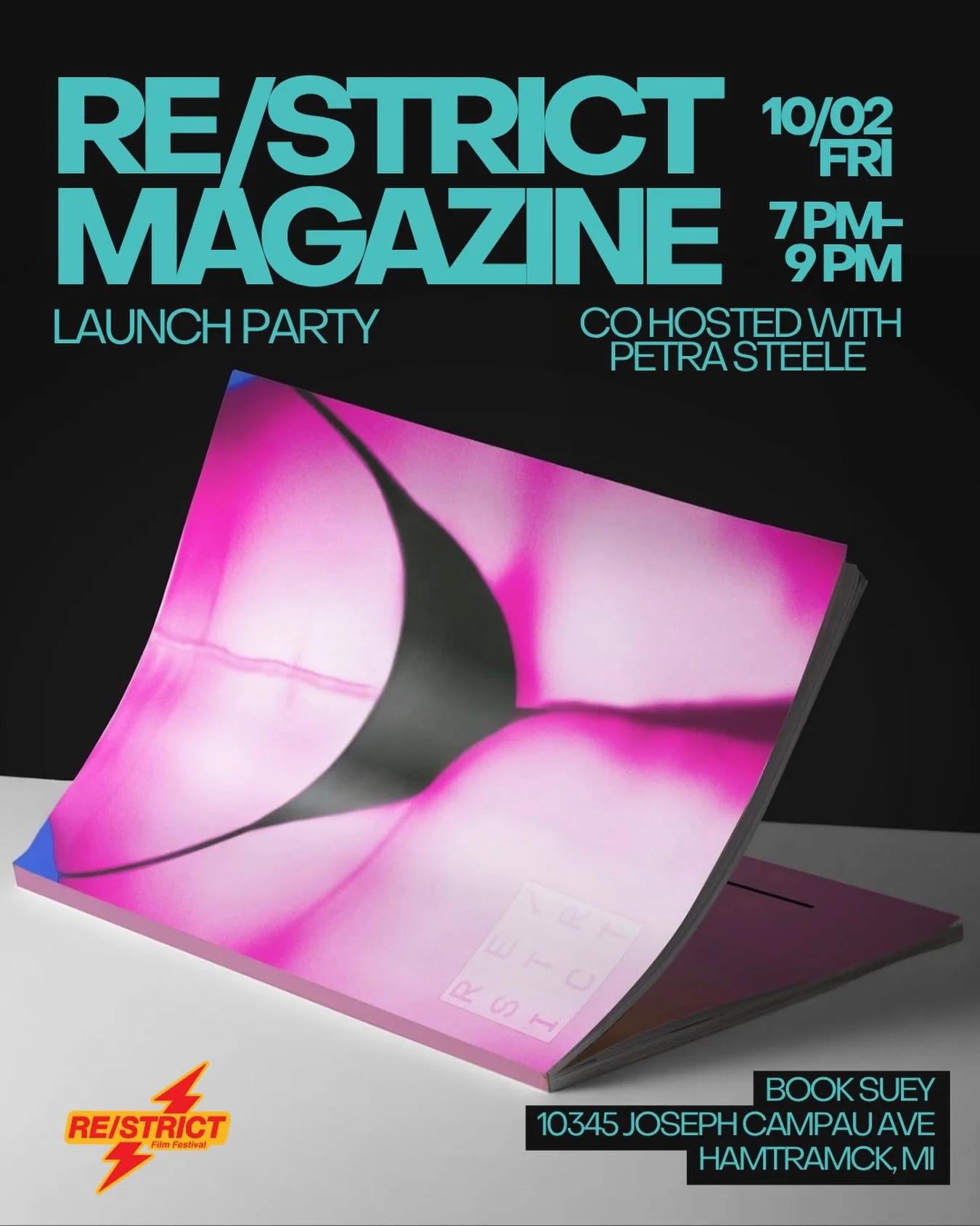 TONIGHT IS THE NIGHT!

We are picking up the magazines from the printers today! Hot off the press! Cake from @kula_cakes_ music by @latexsteele and MORE!

Come hang out, meet some incredible artists and have fun with us as we kick off RE/STRICT 2026 