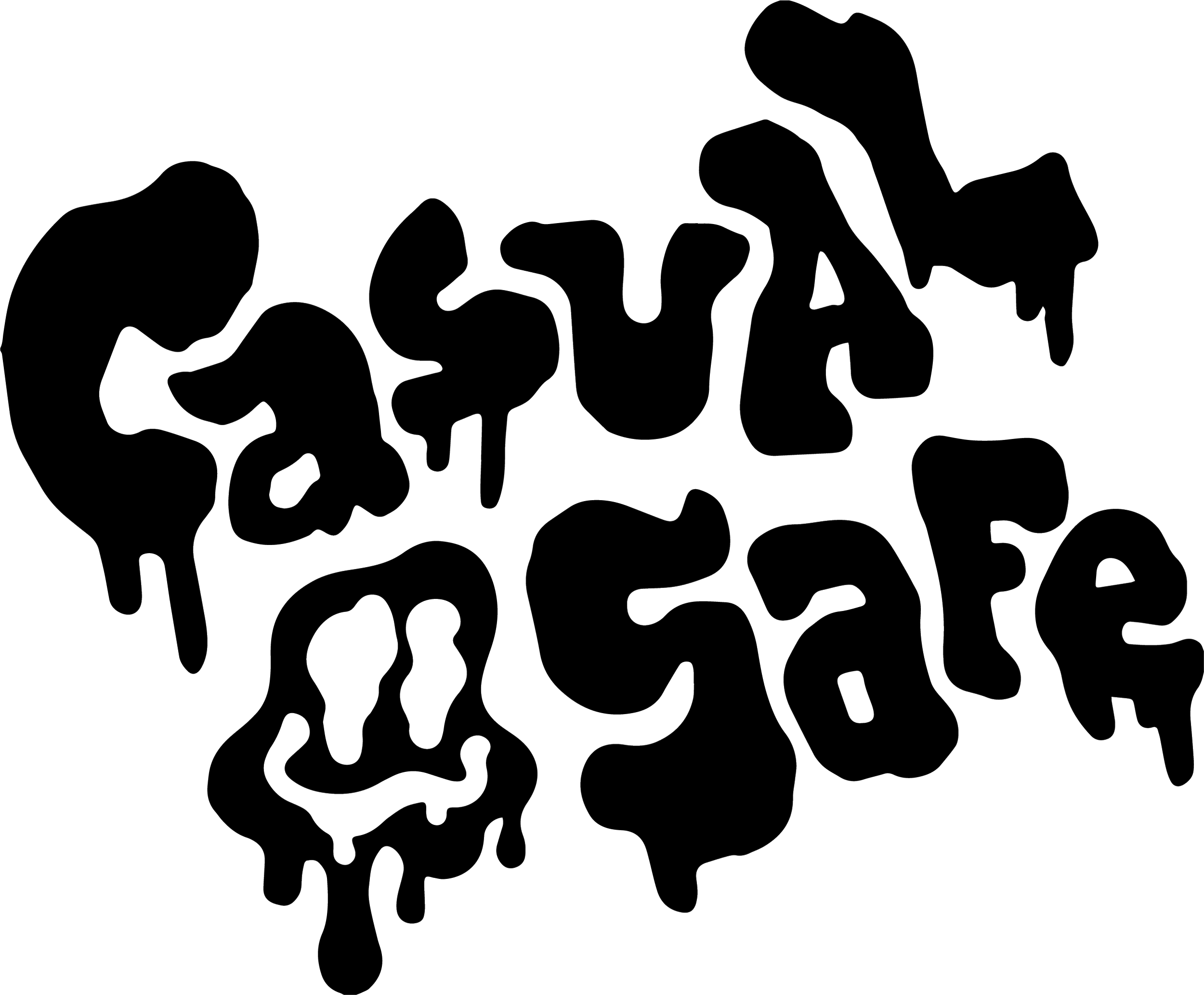 Outline of the word 'CLUB' in a stylized, dripping font on a black background.