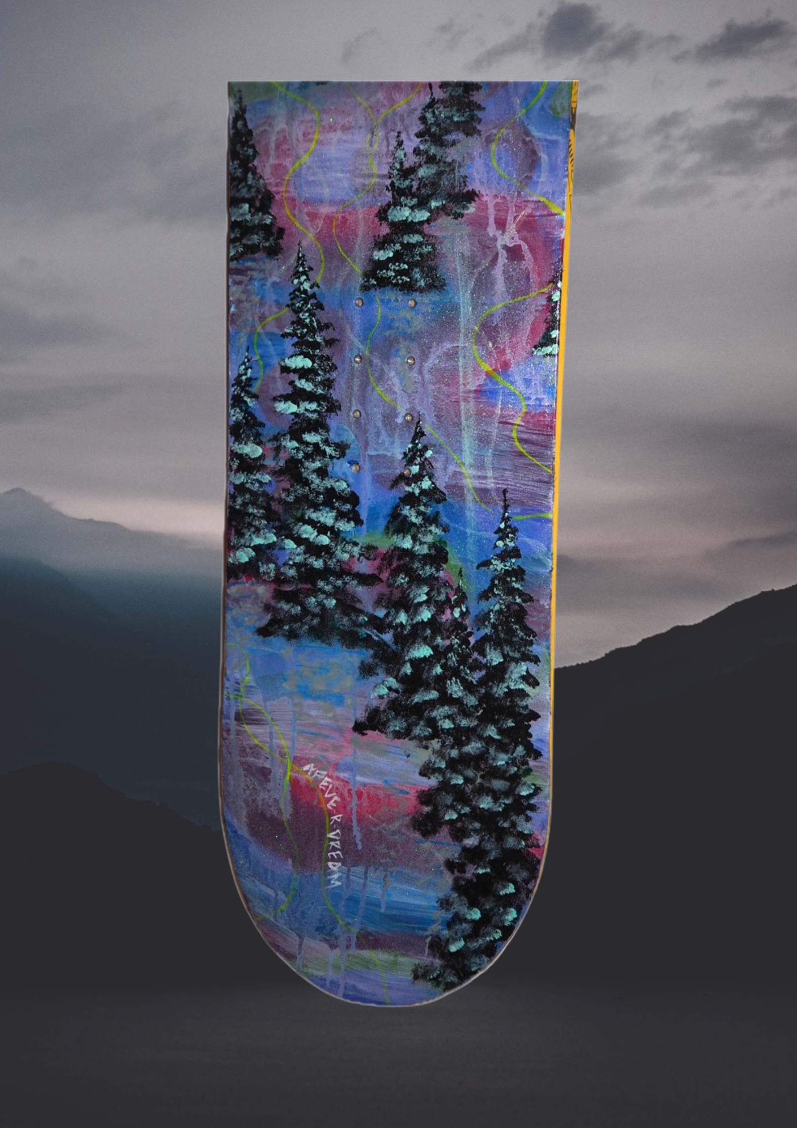 Stylish Snowboard Designs on Powder Background - 24.png