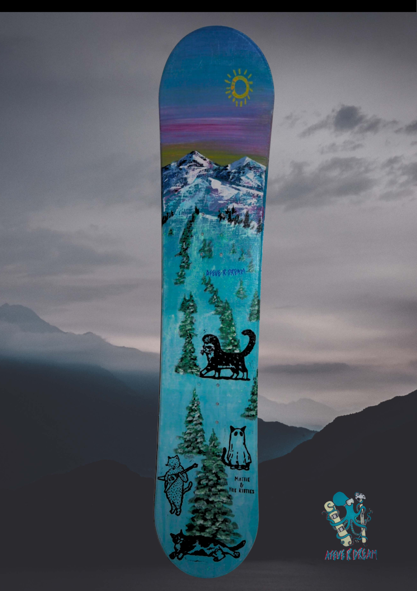 Stylish Snowboard Designs on Powder Background - 2.png