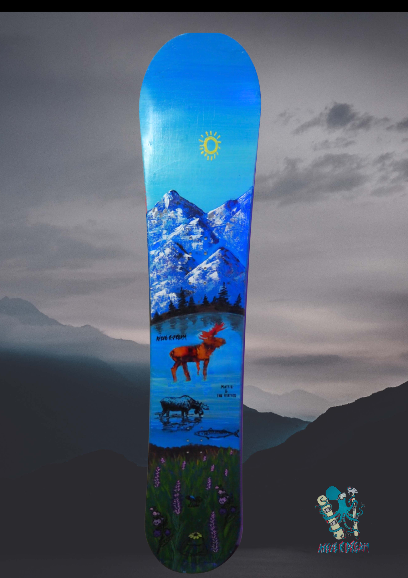 Stylish Snowboard Designs on Powder Background - 1.png