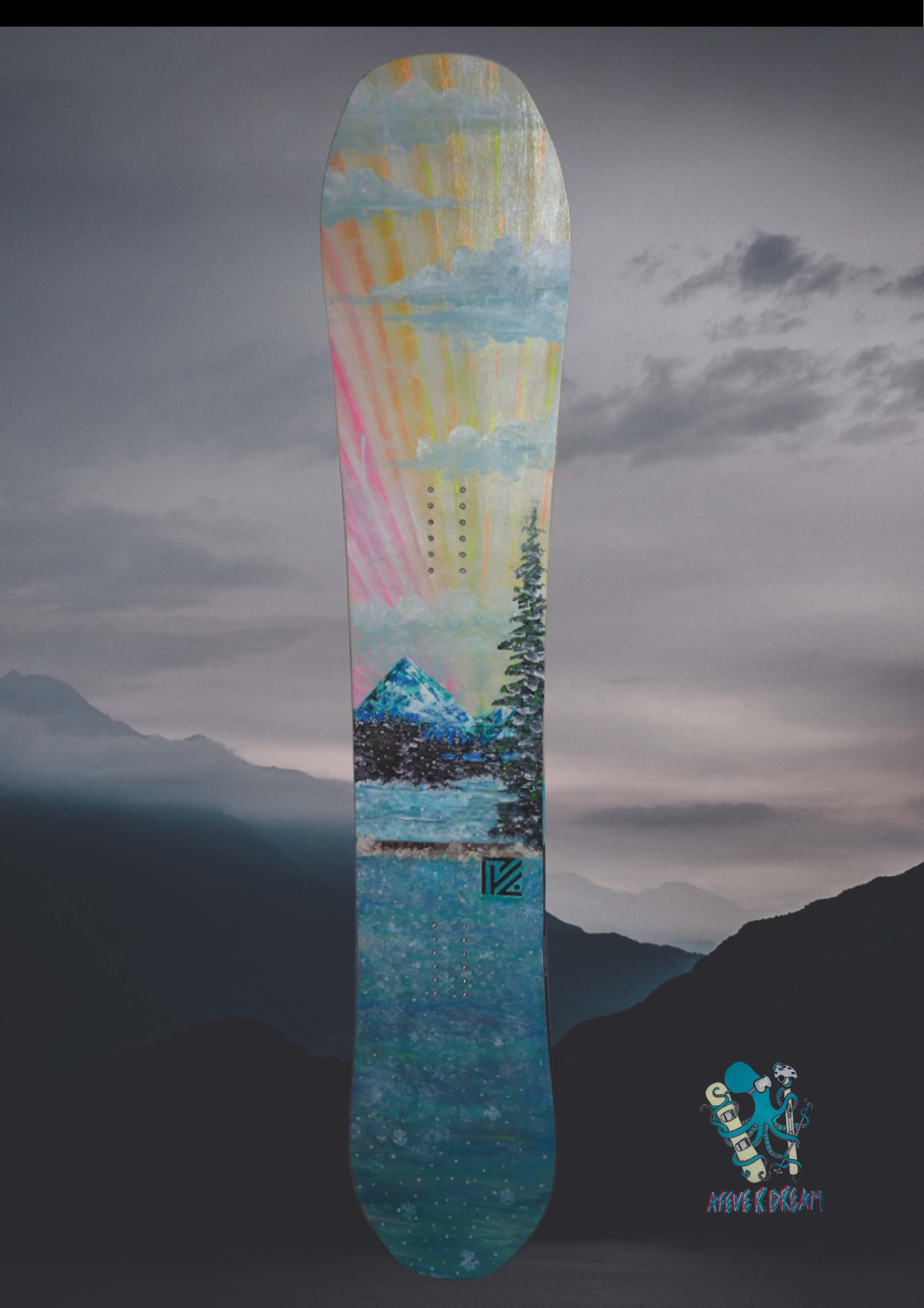 Stylish Snowboard Designs on Powder Background - 5.png