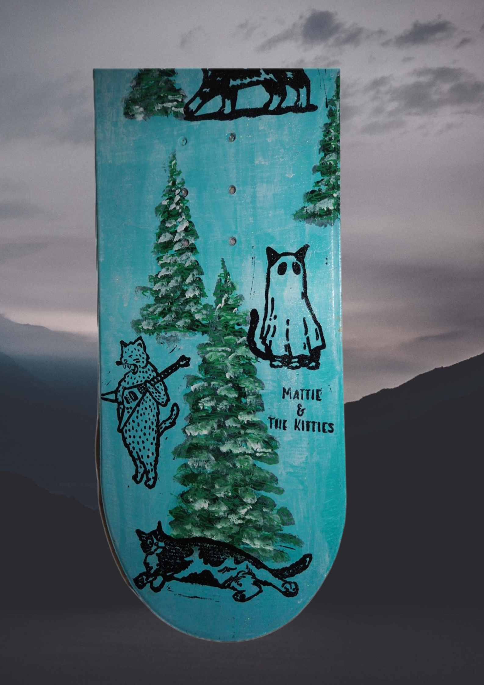 Stylish Snowboard Designs on Powder Background - 8.png