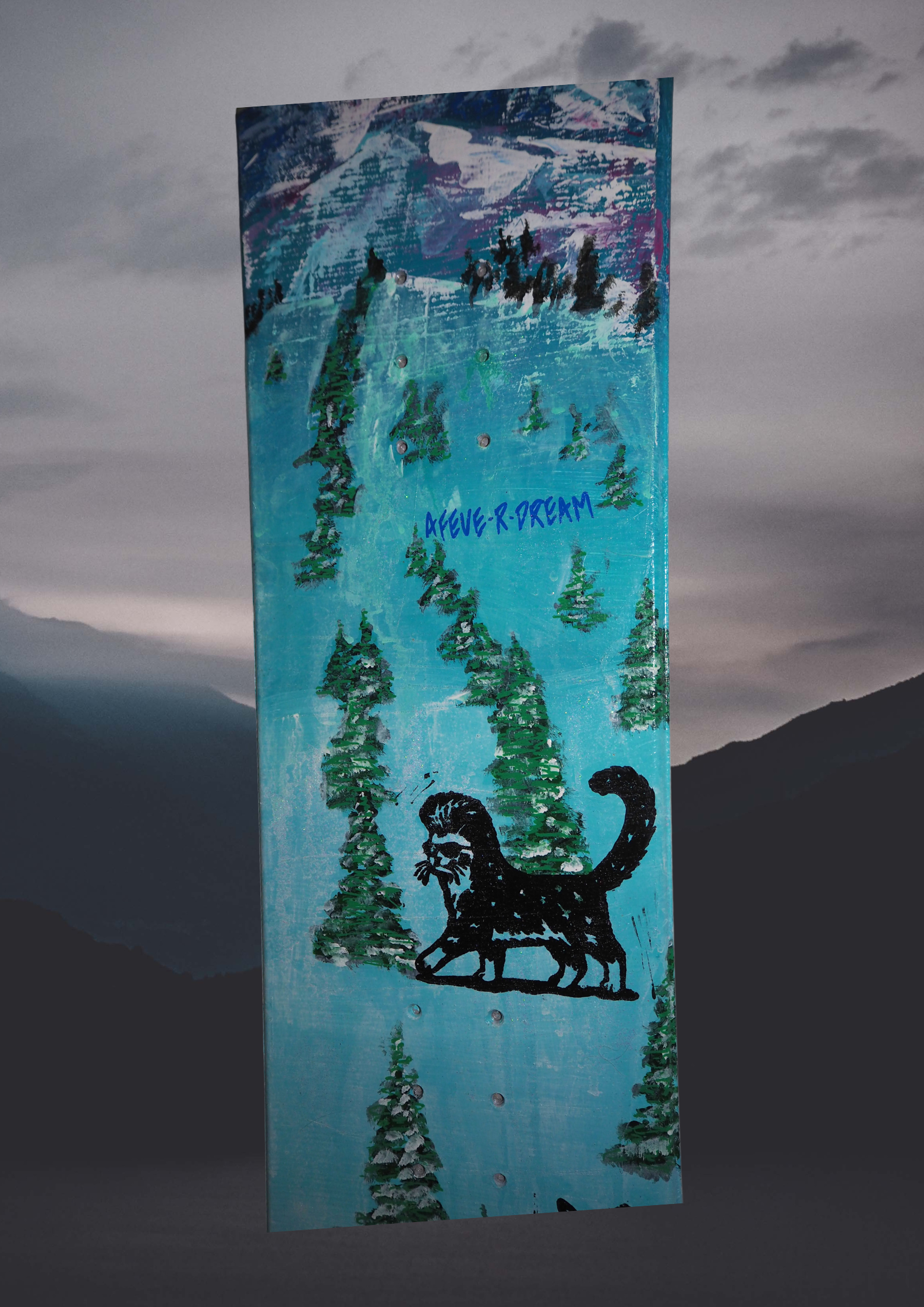 Stylish Snowboard Designs on Powder Background - 9.png