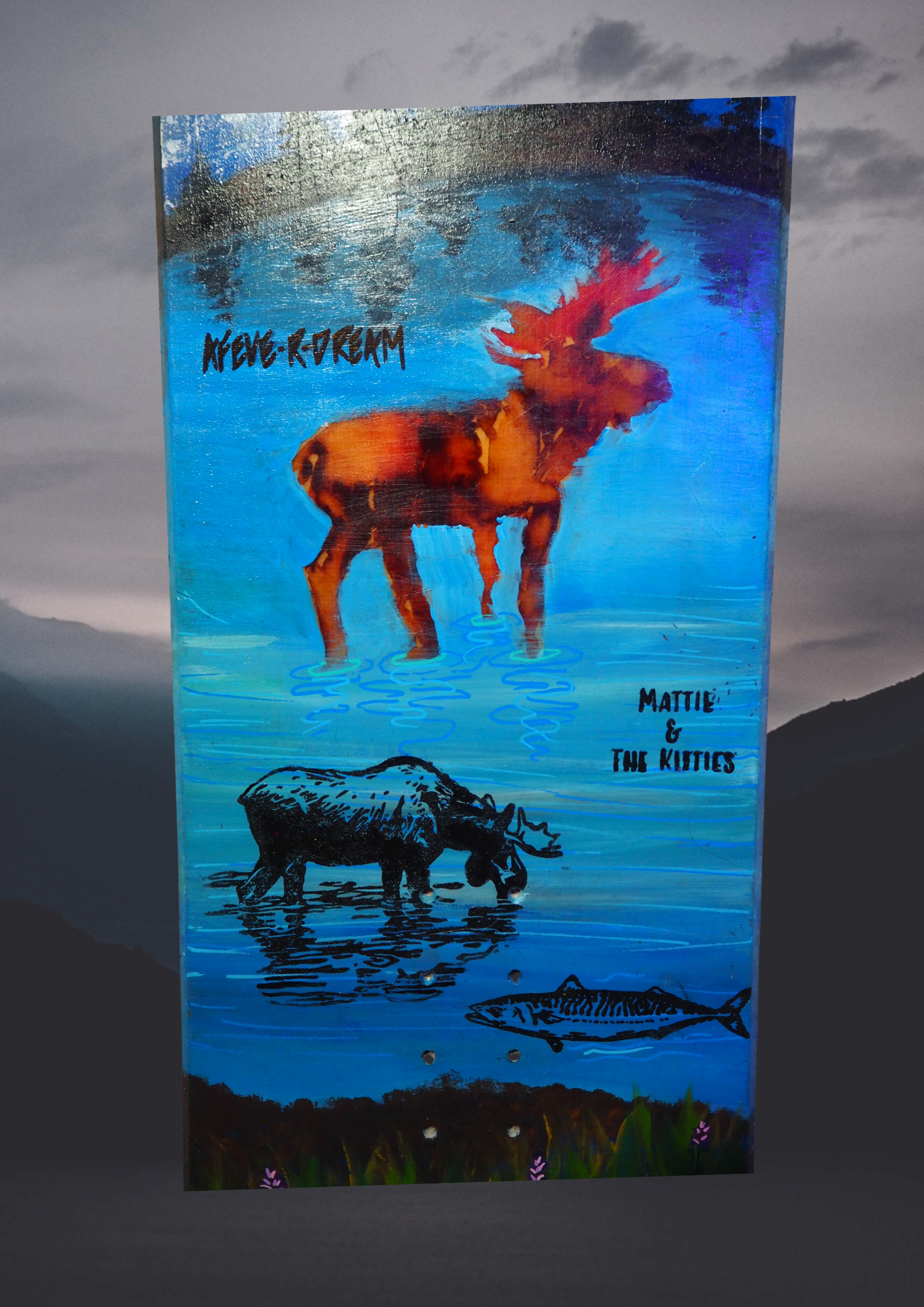 Stylish Snowboard Designs on Powder Background - 12.png