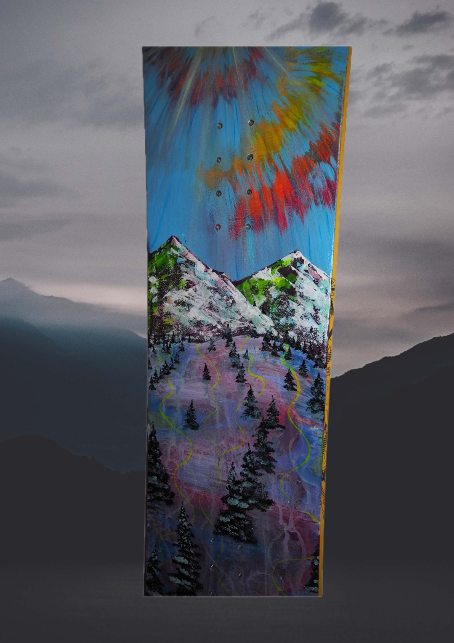 Stylish Snowboard Designs on Powder Background - 23.png