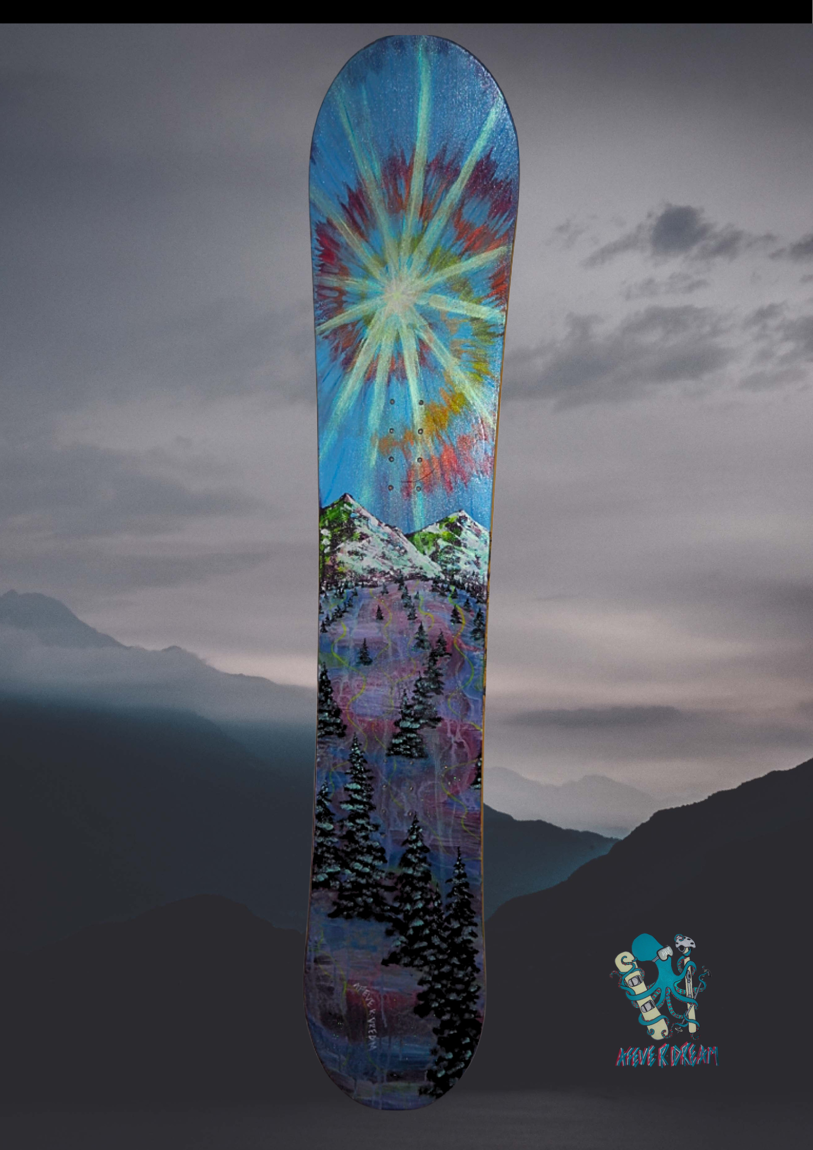 Stylish Snowboard Designs on Powder Background - 6.png