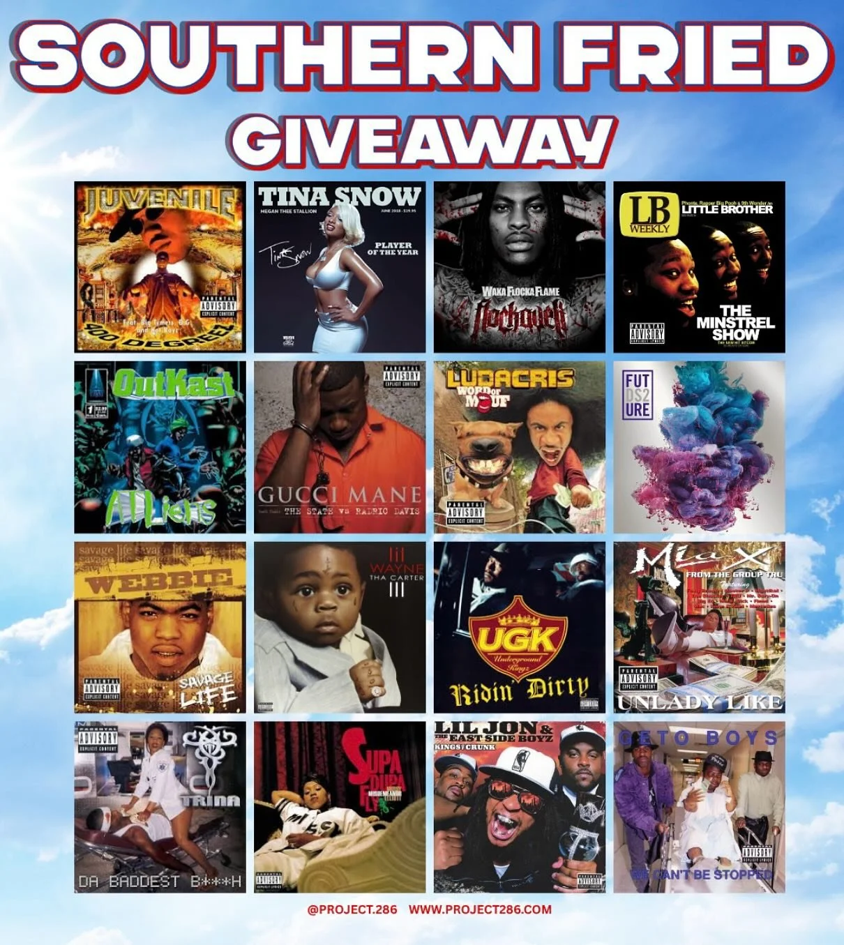 &ldquo;Happy July! We&rsquo;re starting the countdown to our celebration of Southern Hip-Hop, and giving you a chance to come through for free! Here&rsquo;s how to enter: 

1.&nbsp; Comment your favorite Southern classic hip-hop album 
2. Tag a frien