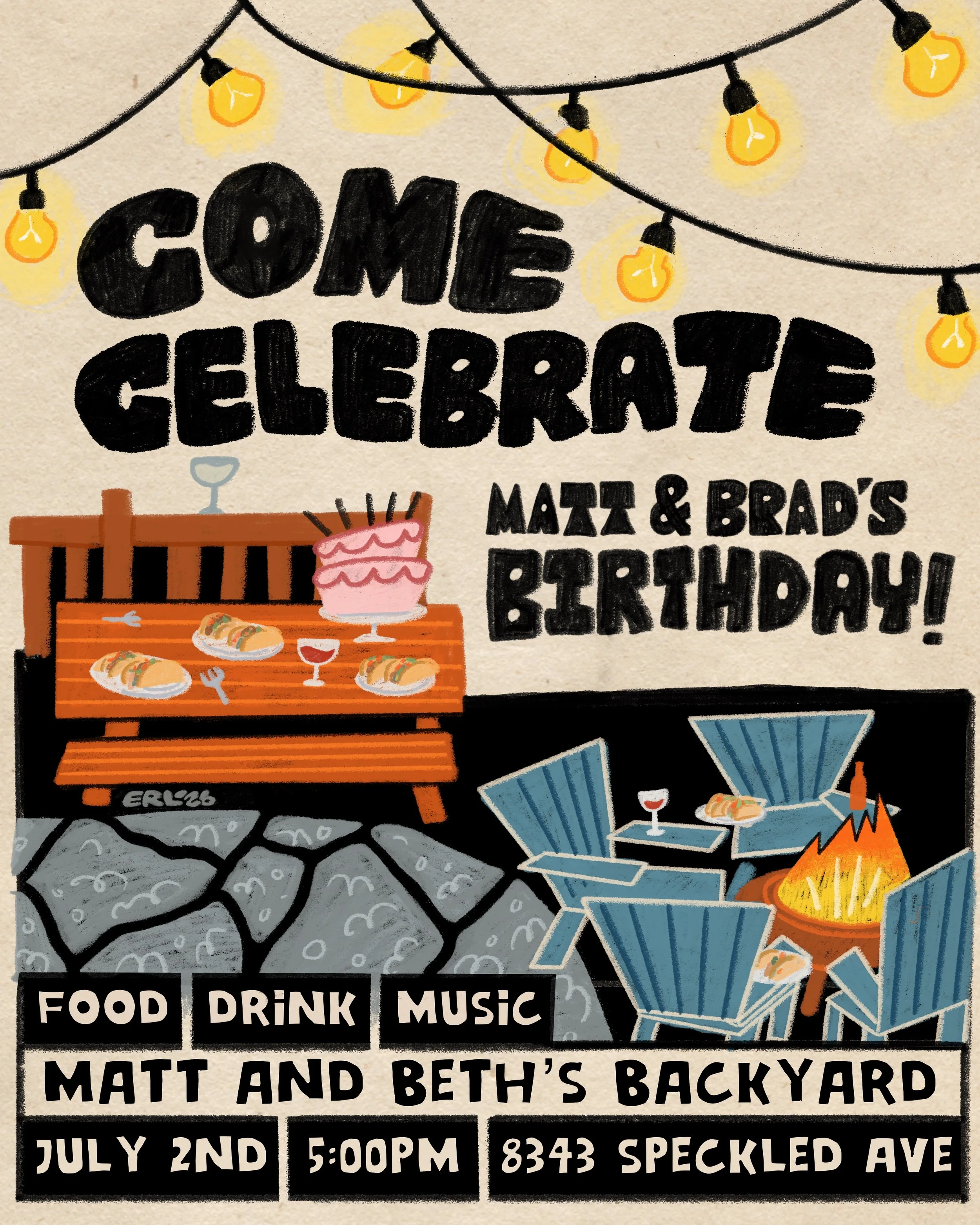 Event Poster for Birthday Party