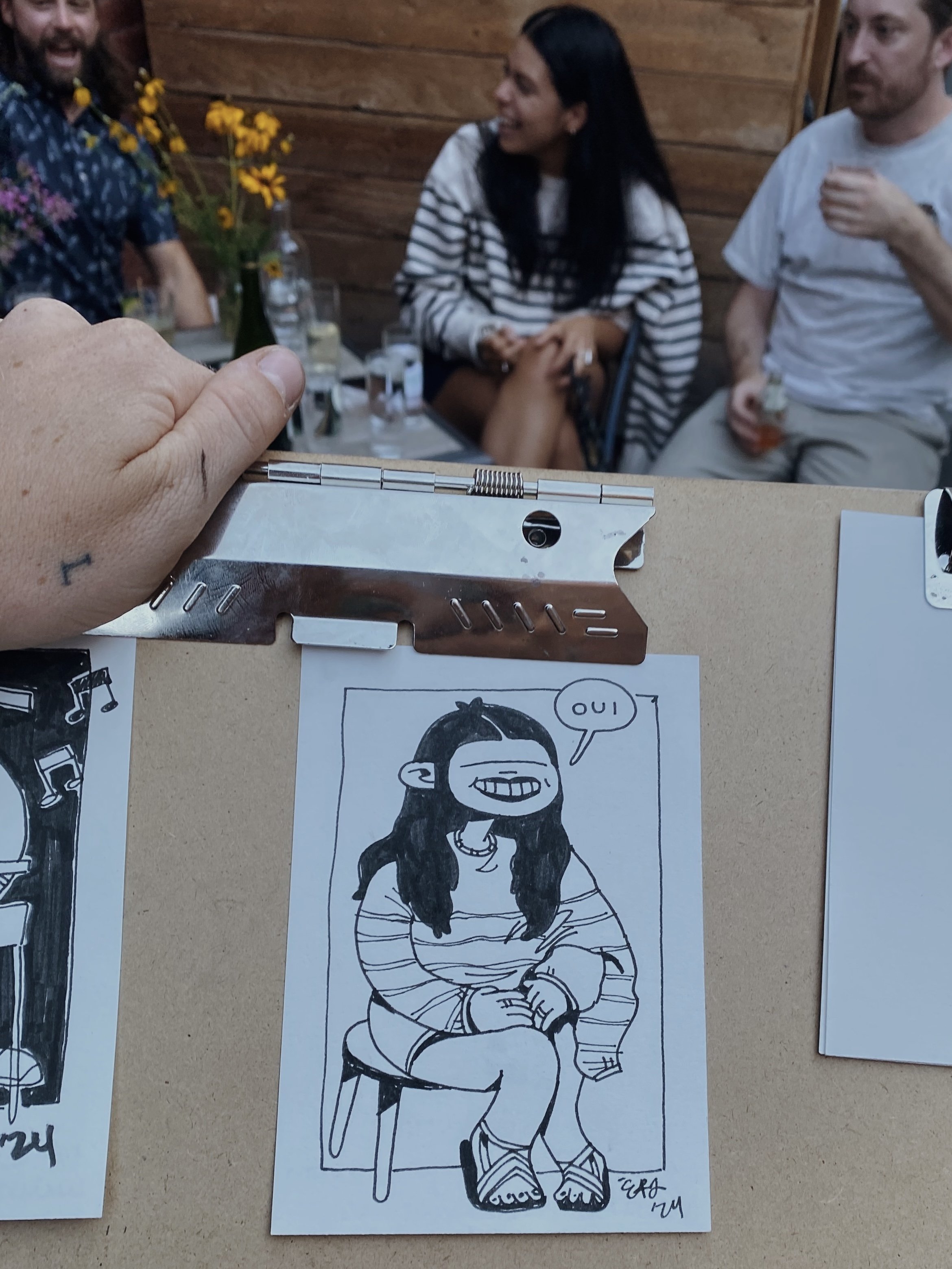 Live cartooning at San Símon’s annual celebration