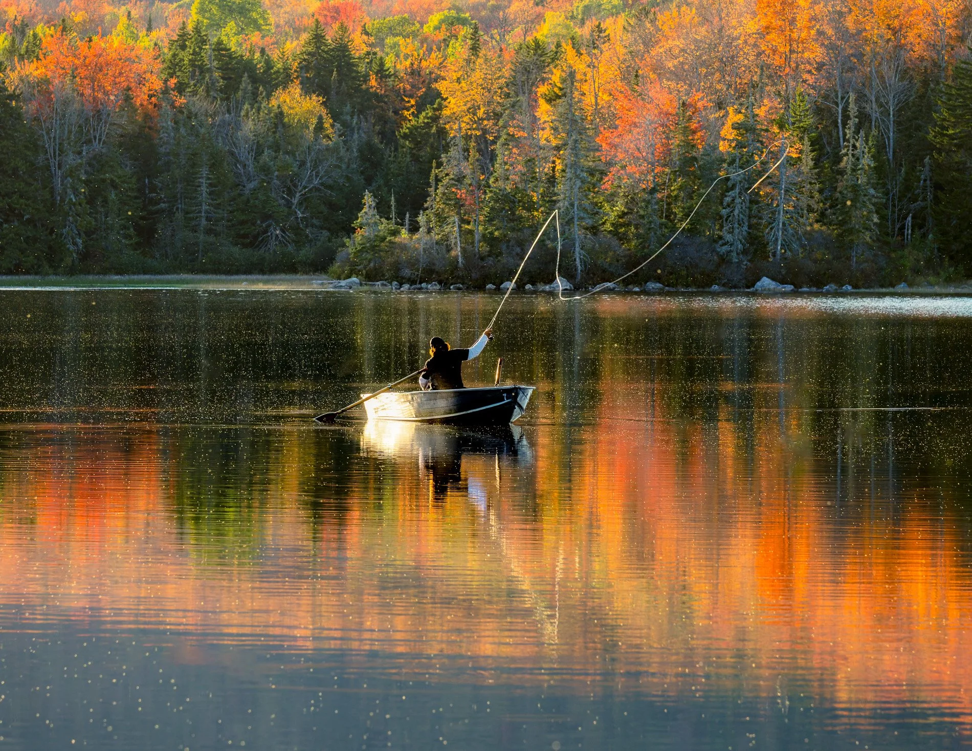 Vermont Autumn  Fly Fishing reflection