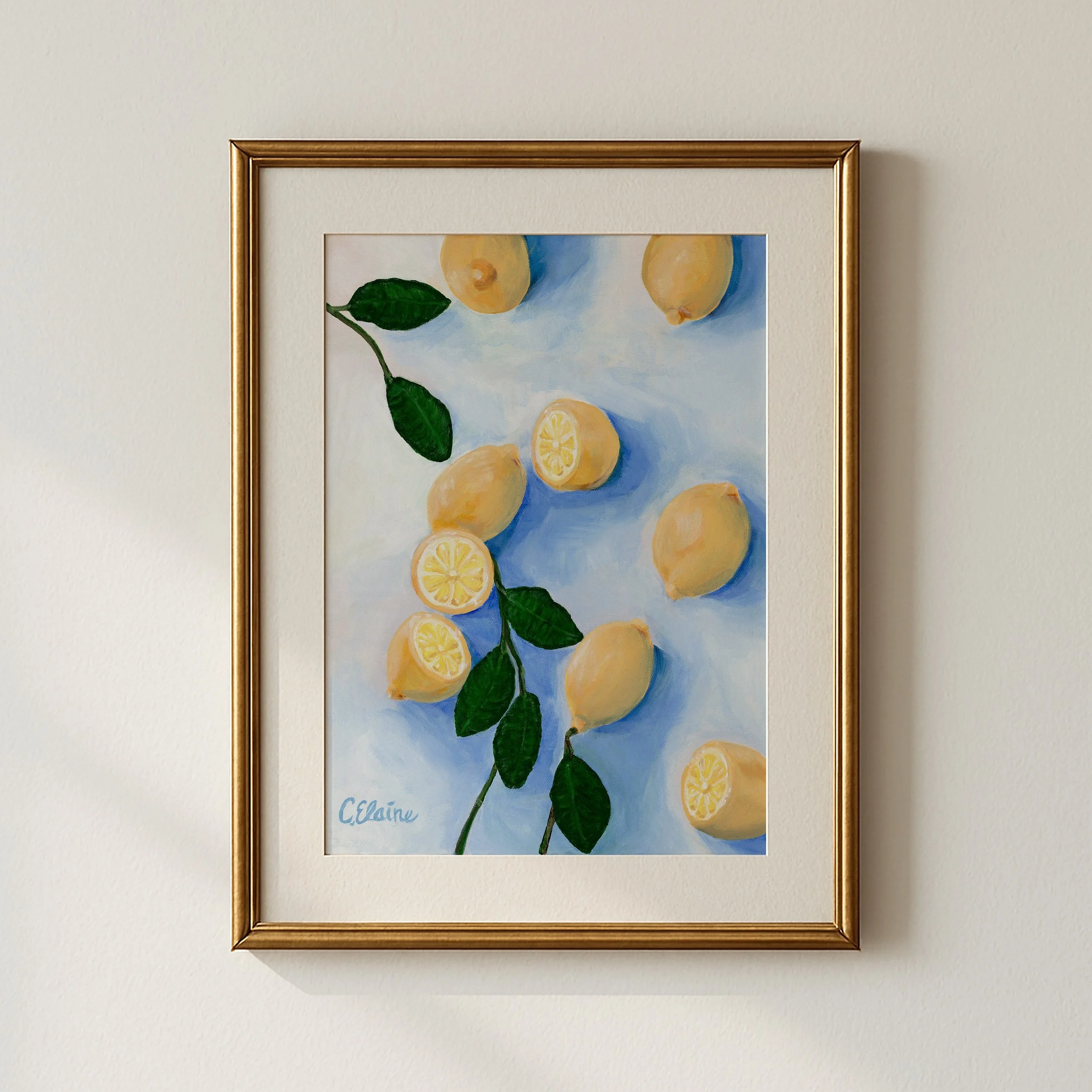 Spotlight of the day: Summer Lemons 🍋 shop prints on my website linked in bio 💛 
.
.
.
.
#summer #kitchendecor #coastaldecor #coastalhome #interiordesign