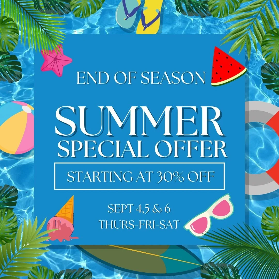 END OF SUMMER SALE!!!

#stockupnow