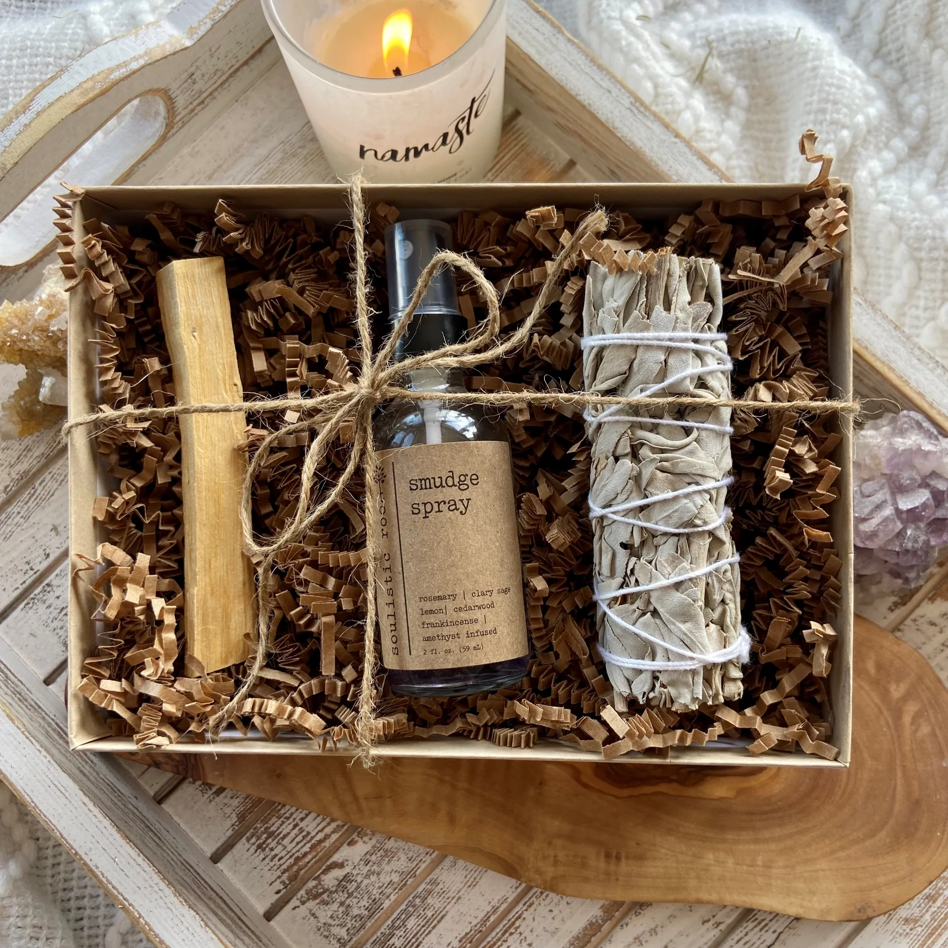 Smudge Bundle Gift Set | Smudge Spray | Palo Santo | Sage