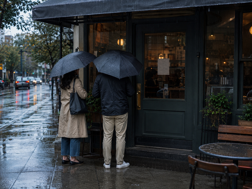 The Cafe Opens Late reading card image