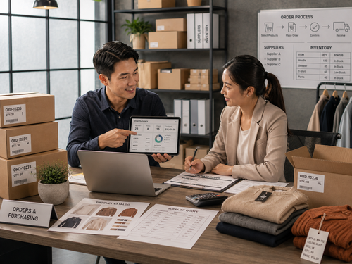 Business purchasing and product order review