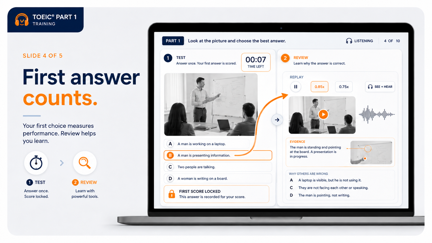 Part 1 training guide — First answer counts