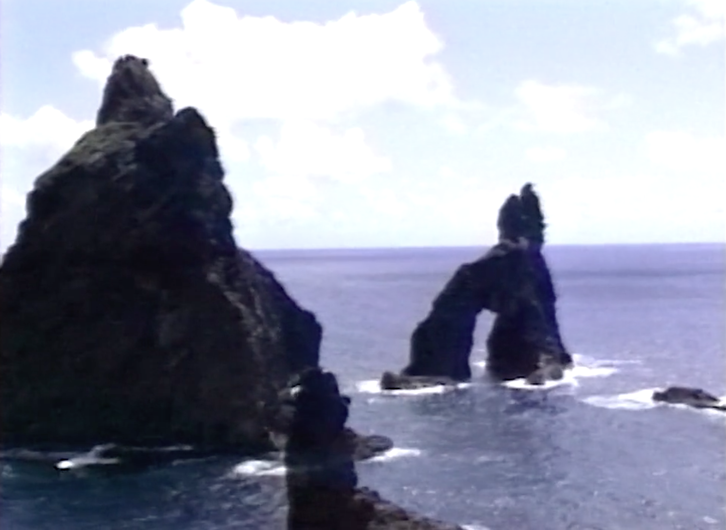 Rock formations in the ocean